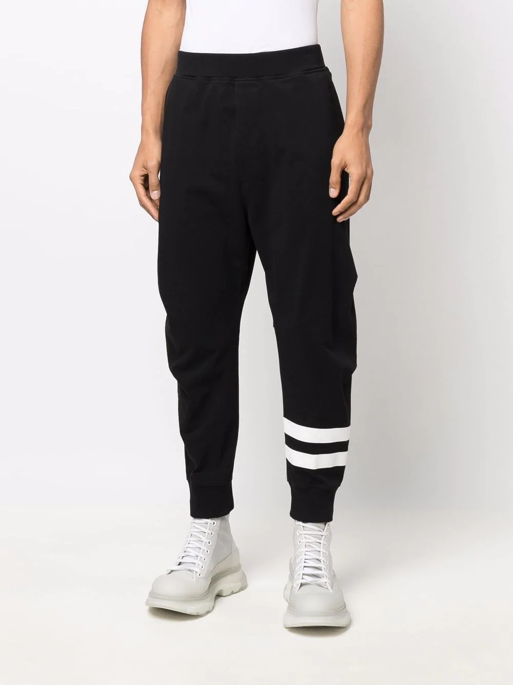 logo-print stripe track pants - 3