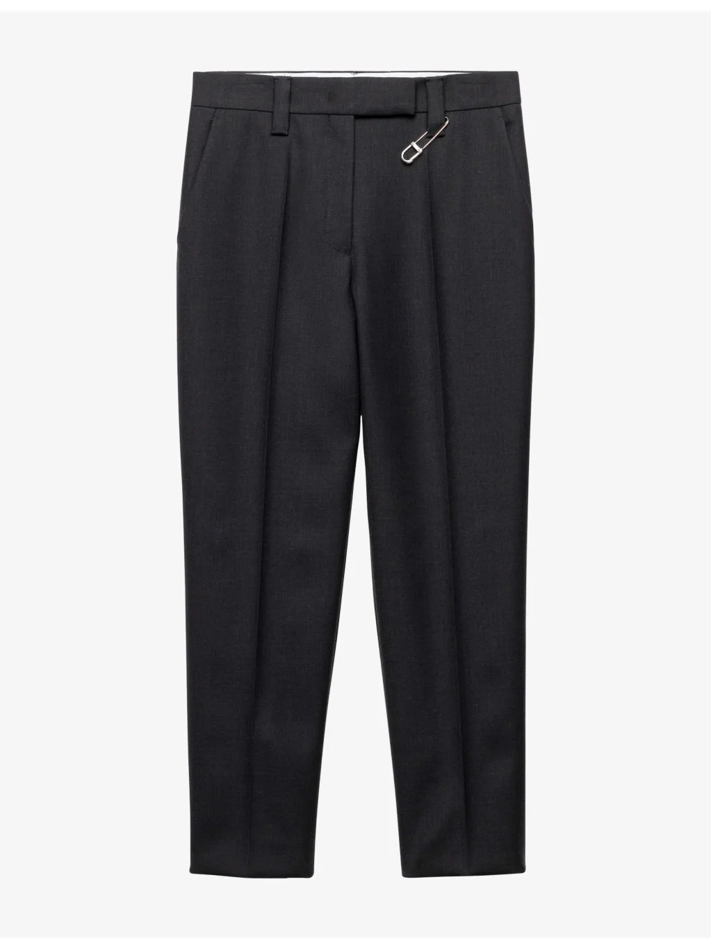 Straight-Leg Pin Wool Trousers - 1