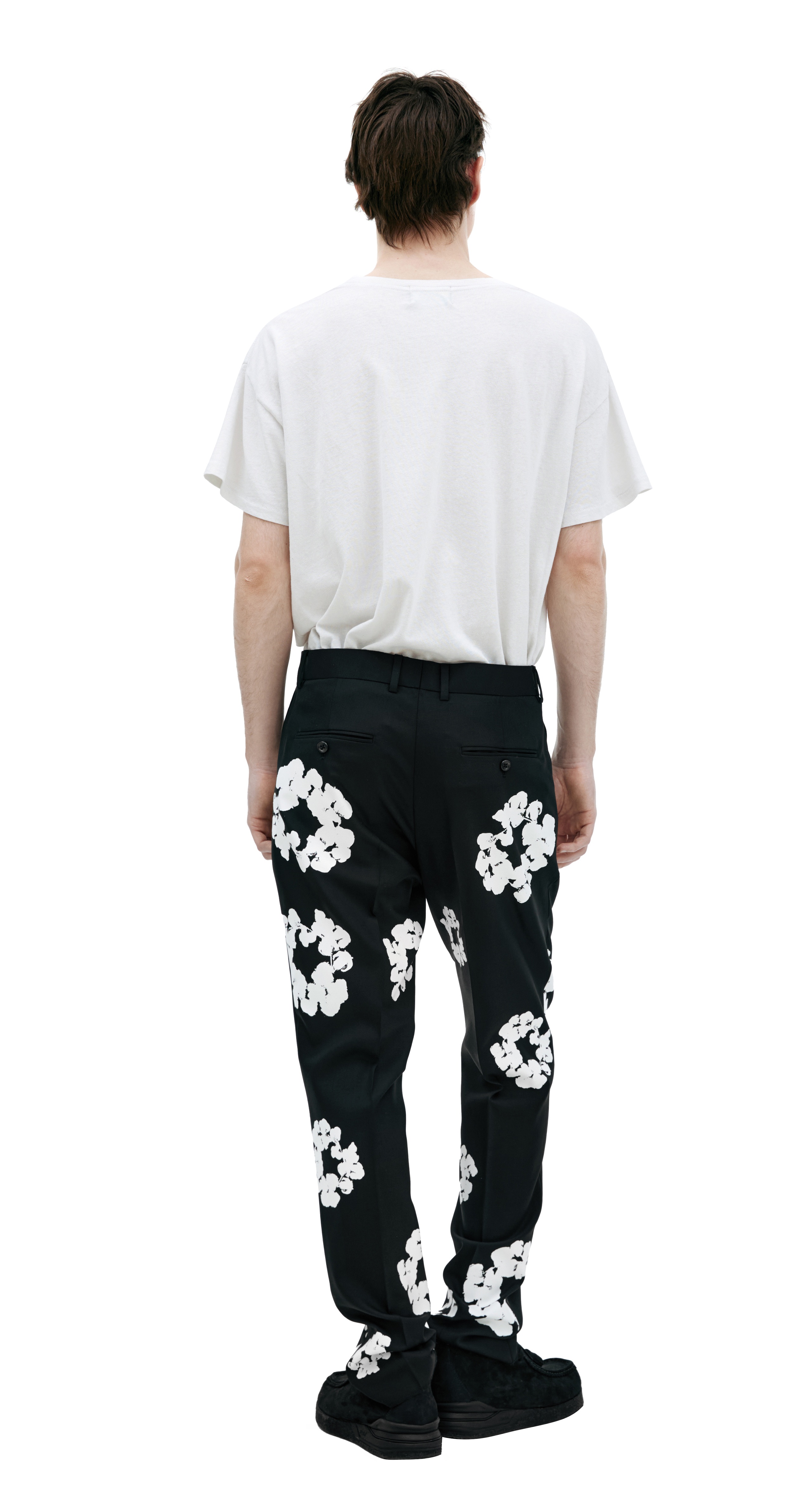 BLACK TROUSERS WITH FLOWERS - 3