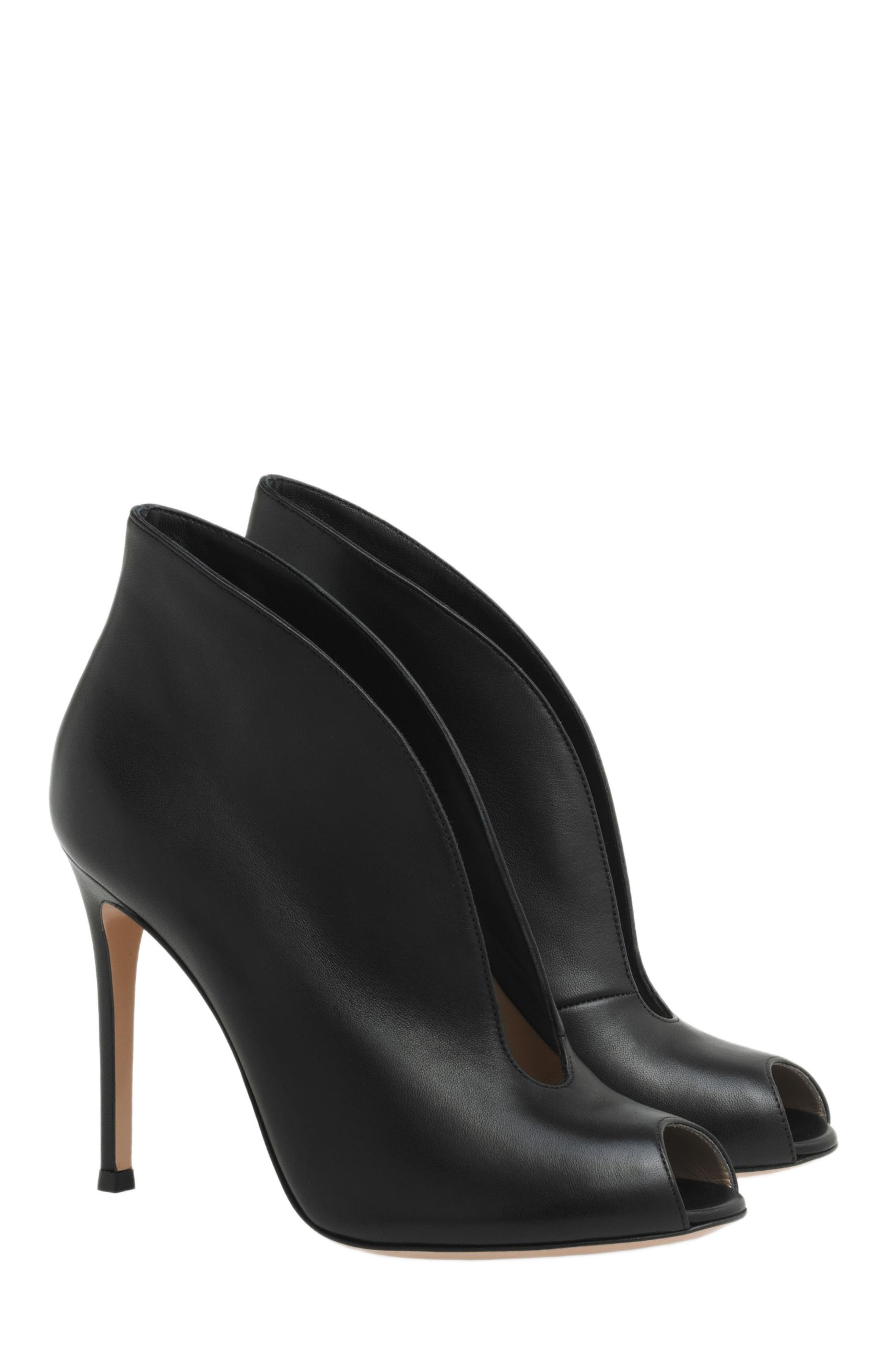 Gianvito Rossi Vamp Bootie in Black Leather at Nordstrom - 6