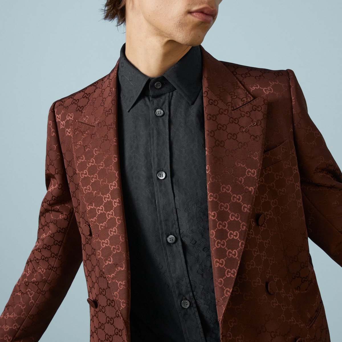 Horsebit cotton jacquard shirt - 3