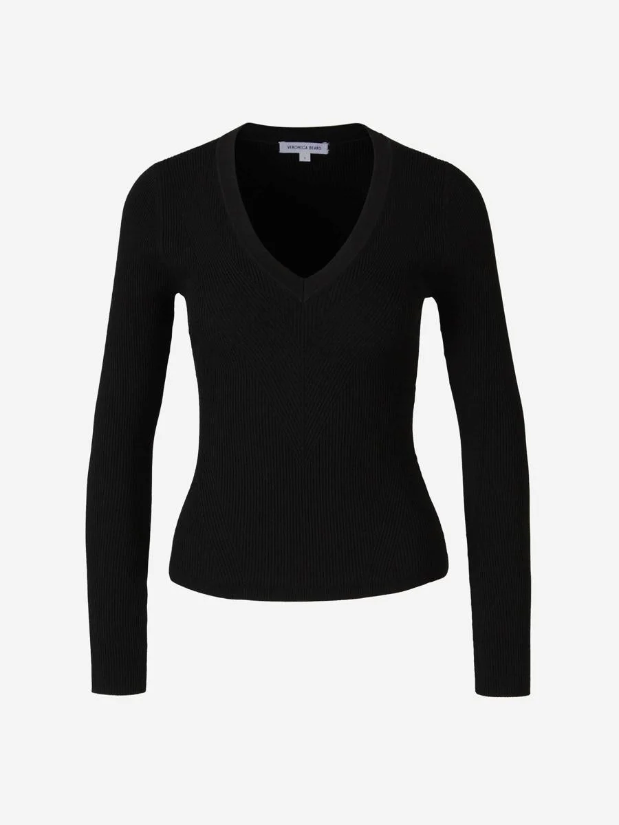 Veronica Beard Ribbed Knit Sweater - 1