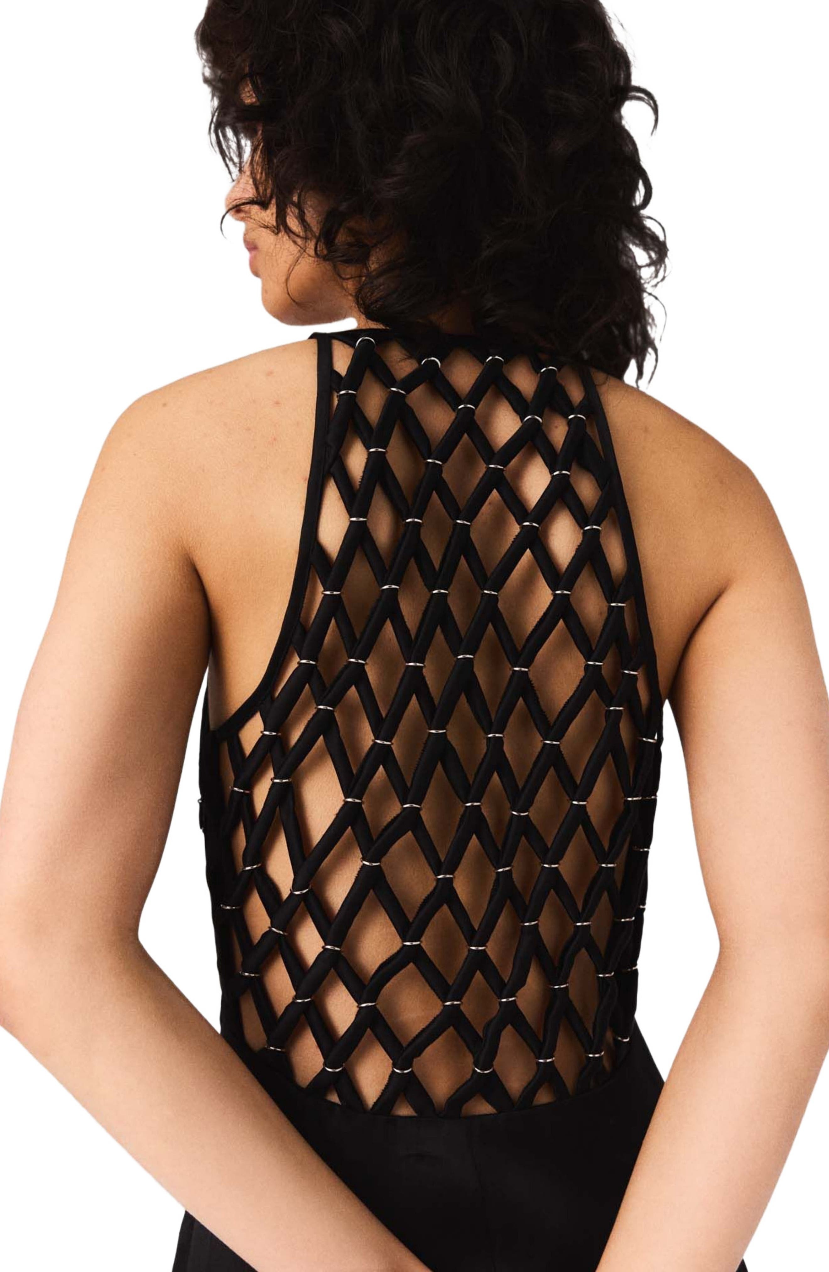 maje Flowy maxi dress with braided back in Black at Nordstrom - 6