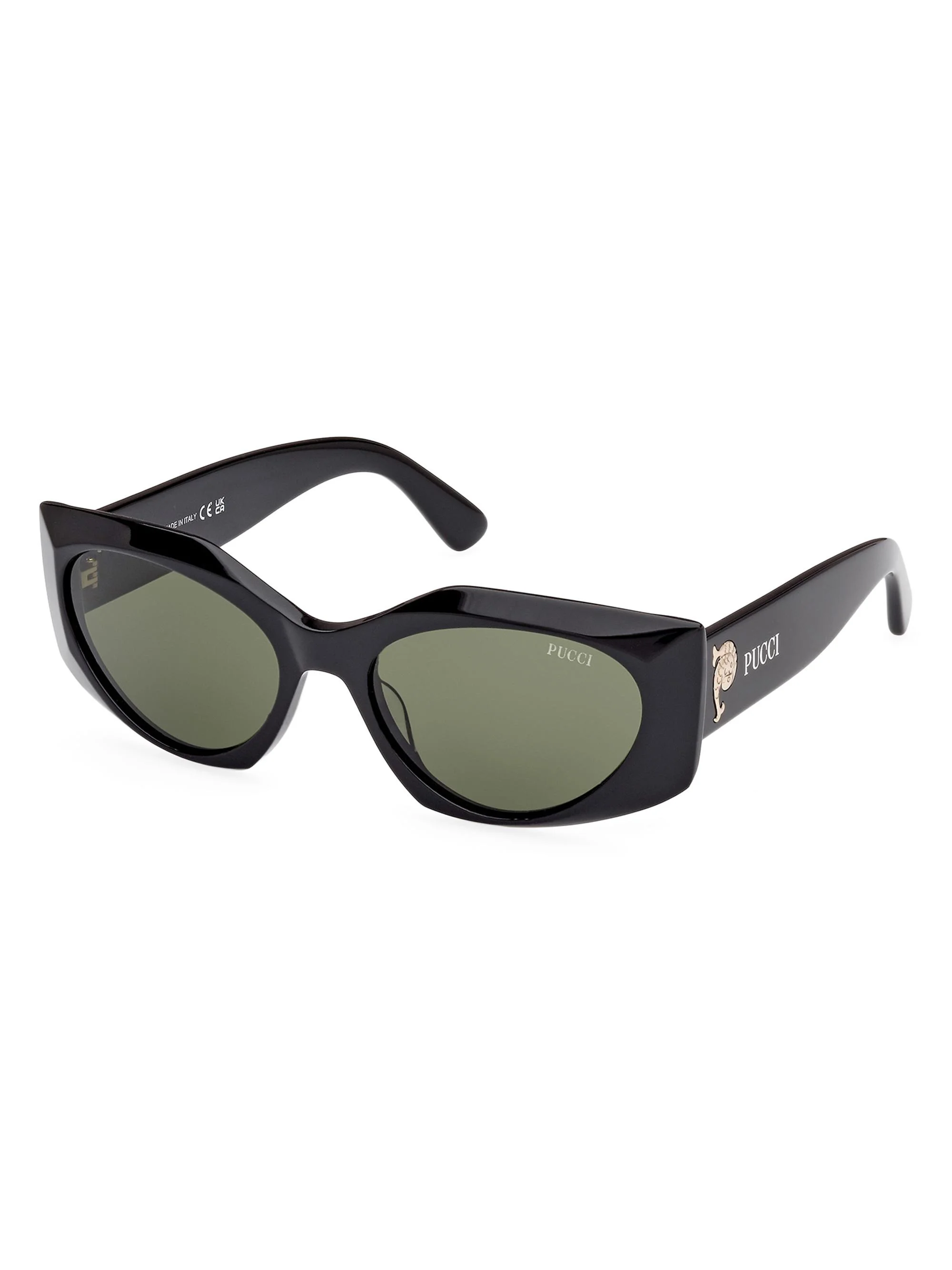 Women's 55MM Cat-Eye Sunglasses - Black Green - 1
