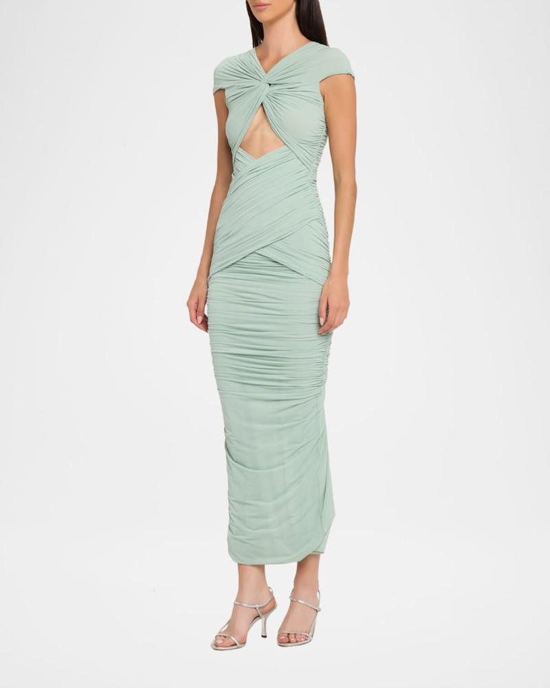 Nasha Cutout Ruched Bodycon Maxi Dress 4