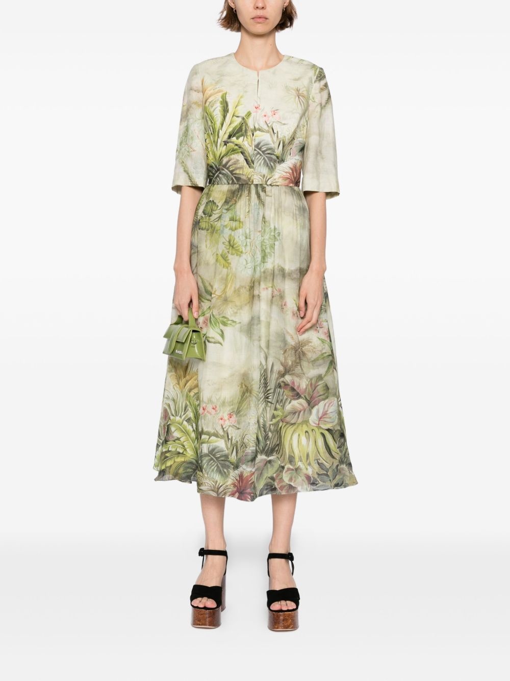 printed midi dress - 2
