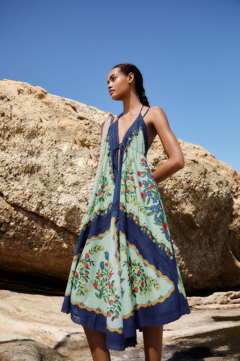 Faded Green Fruit Beauty Maxi Dress 1
