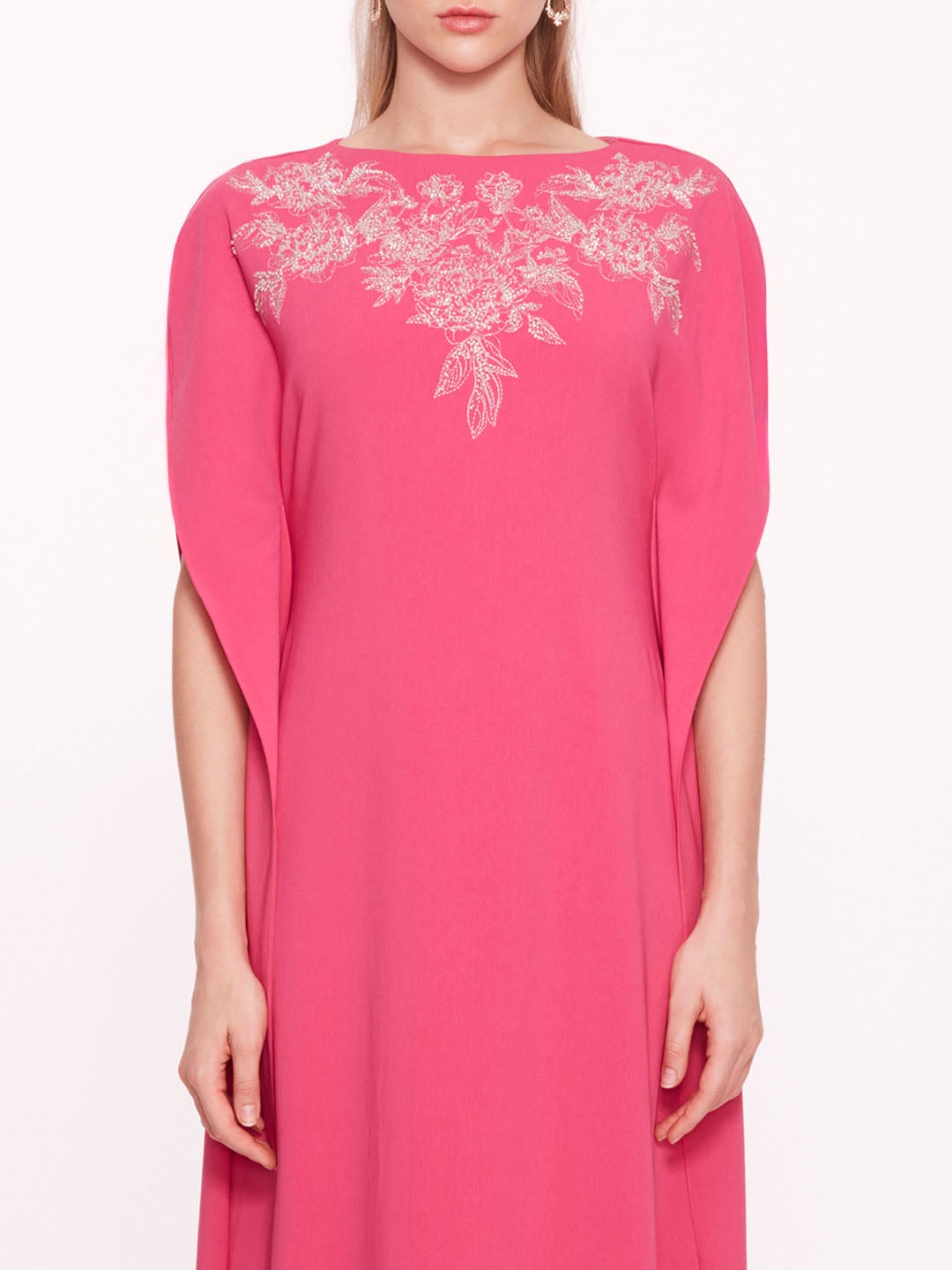 EMBROIDERED CREPE KAFTAN - 4