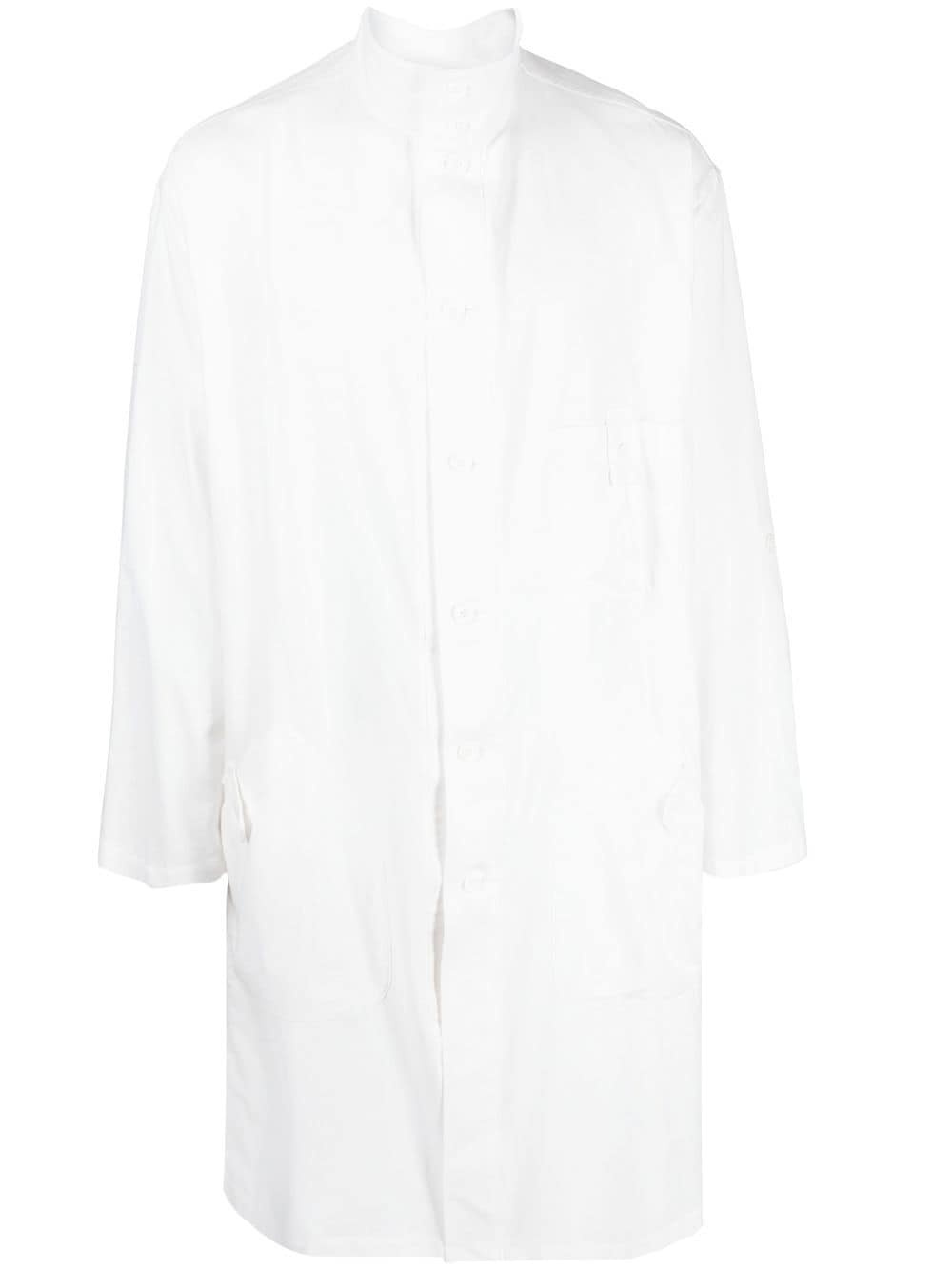 band-collar shirt jacket - 1