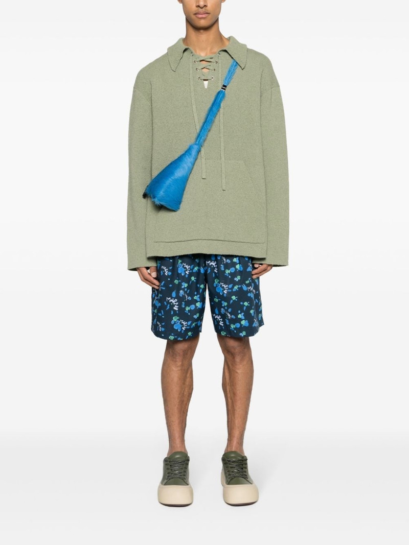 Marni Dripping abstract-print deck shorts outlook