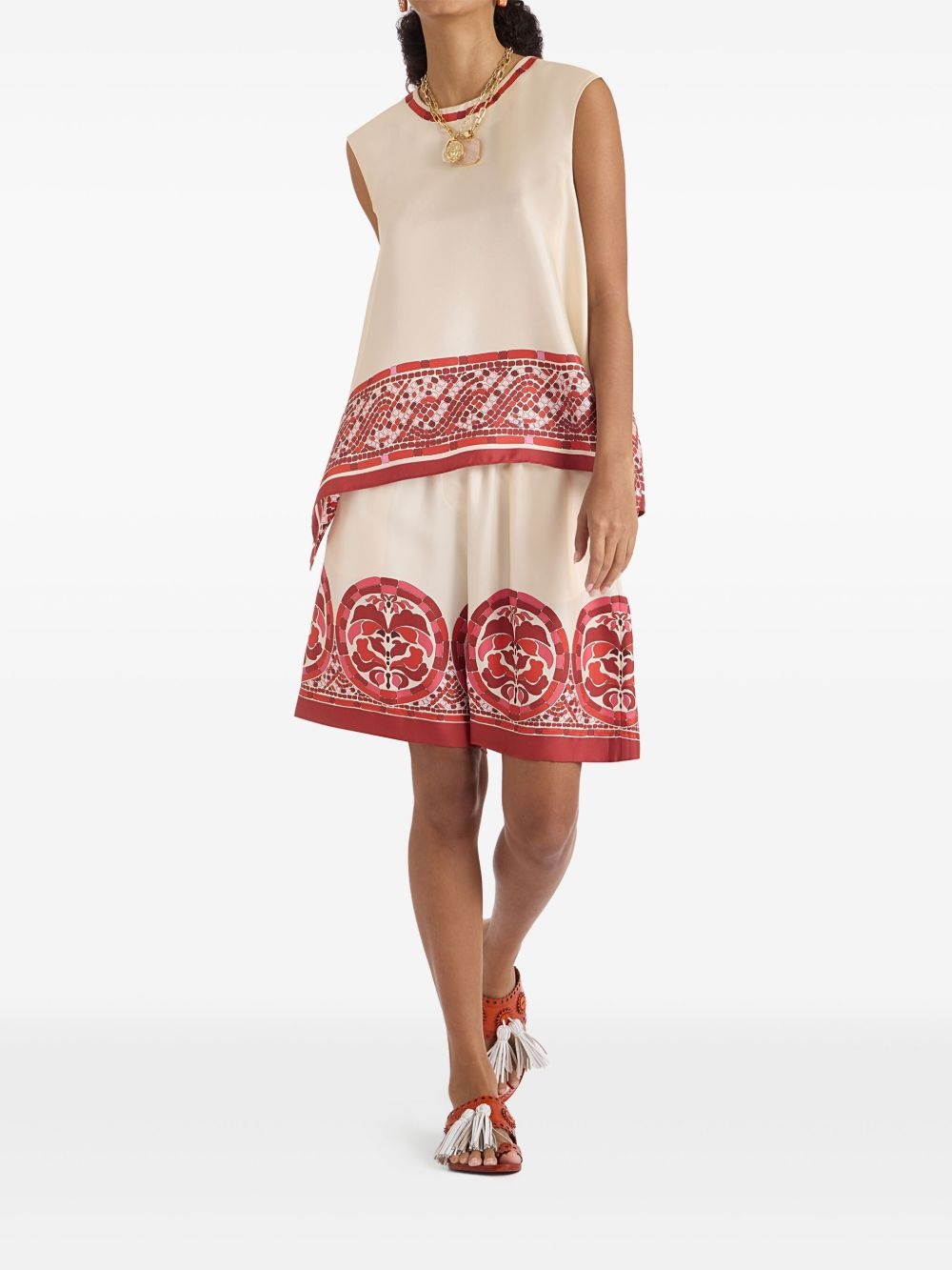 silk palazzo shorts - 2