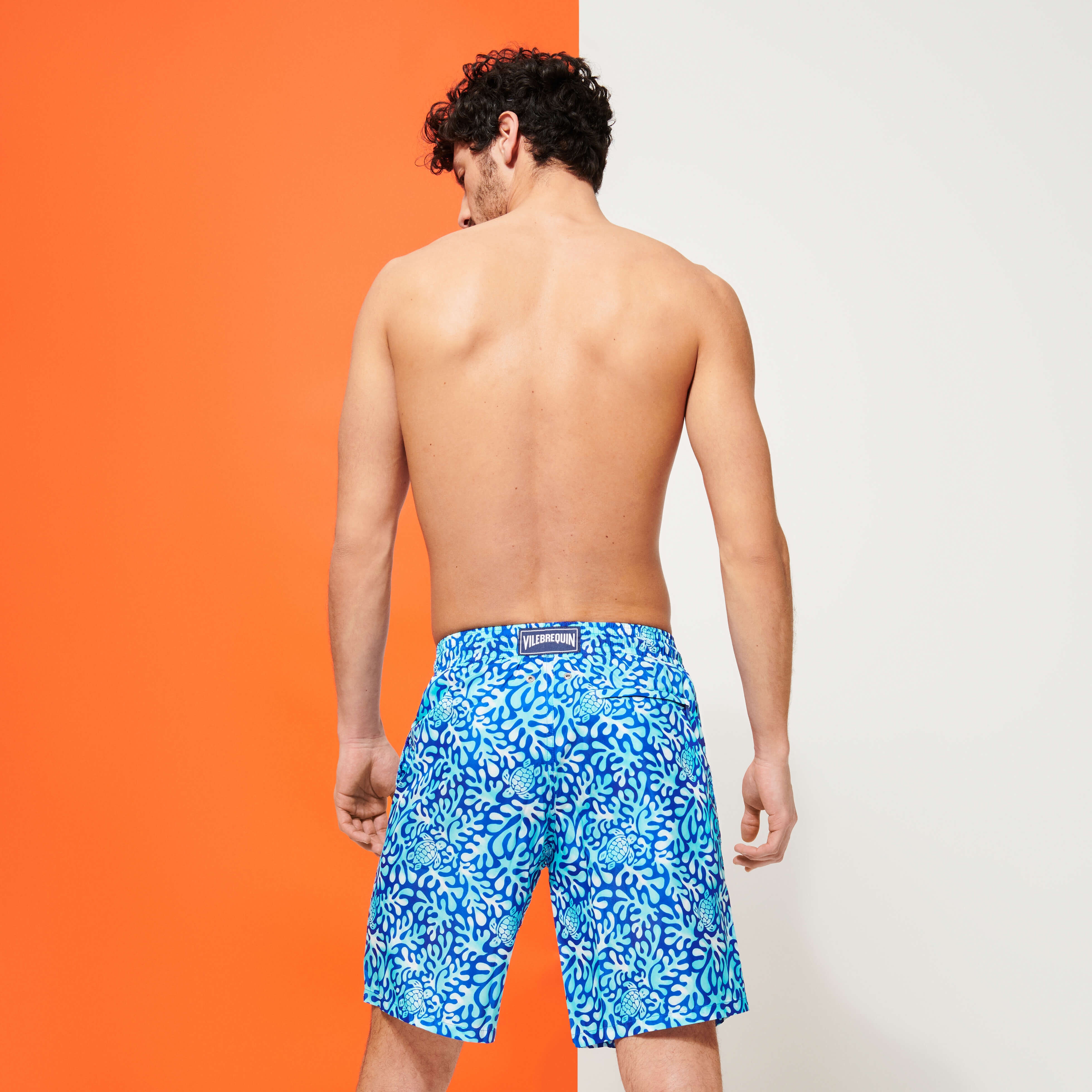 Men Swim Trunks Long Ultra-light and packable Turtles Splash - 4