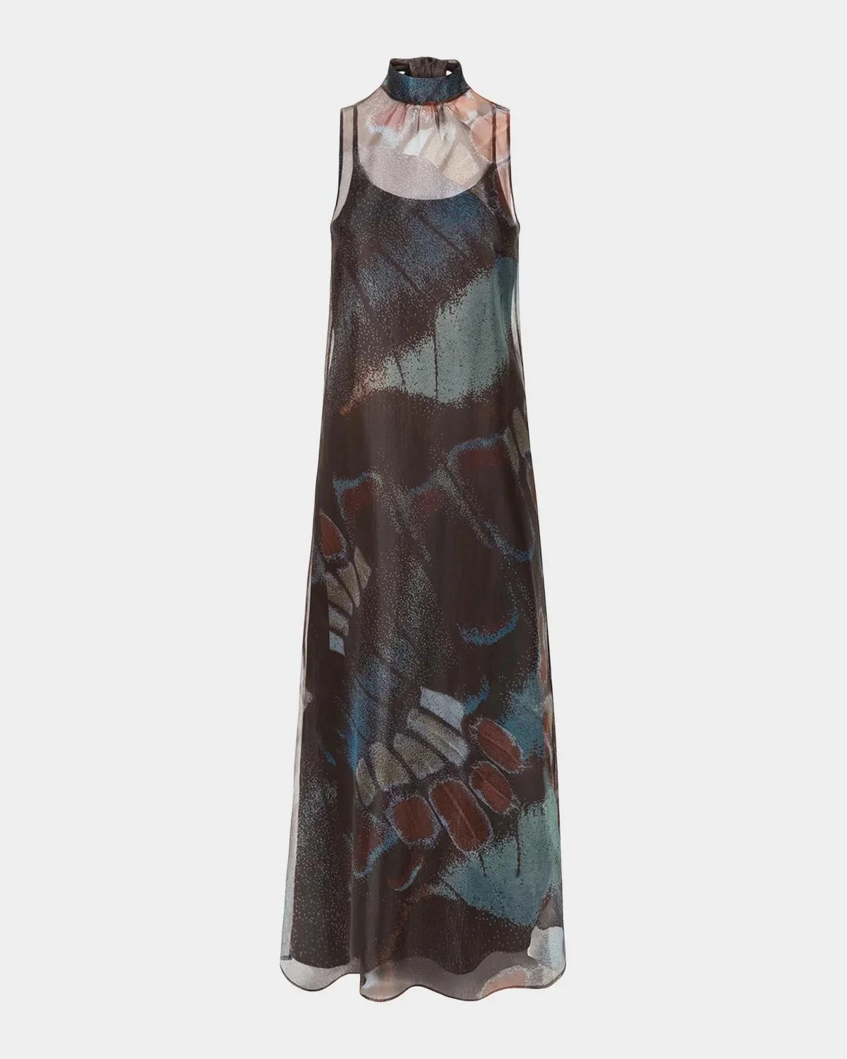 Albee Butterfly Tie-Neck Maxi Dress - 1