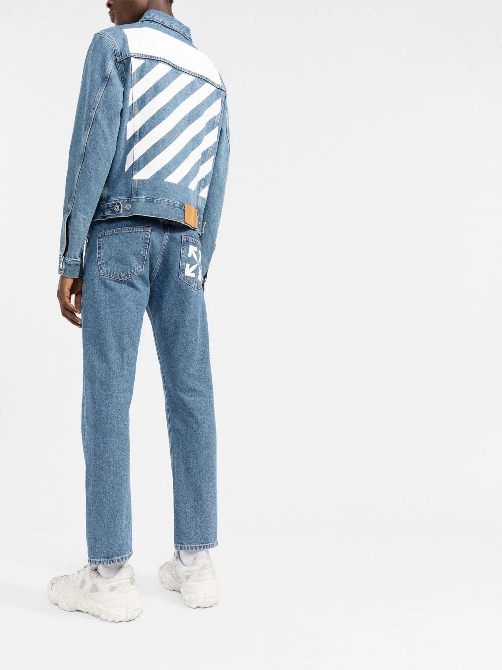 Arrows-logo straight leg jeans - 4