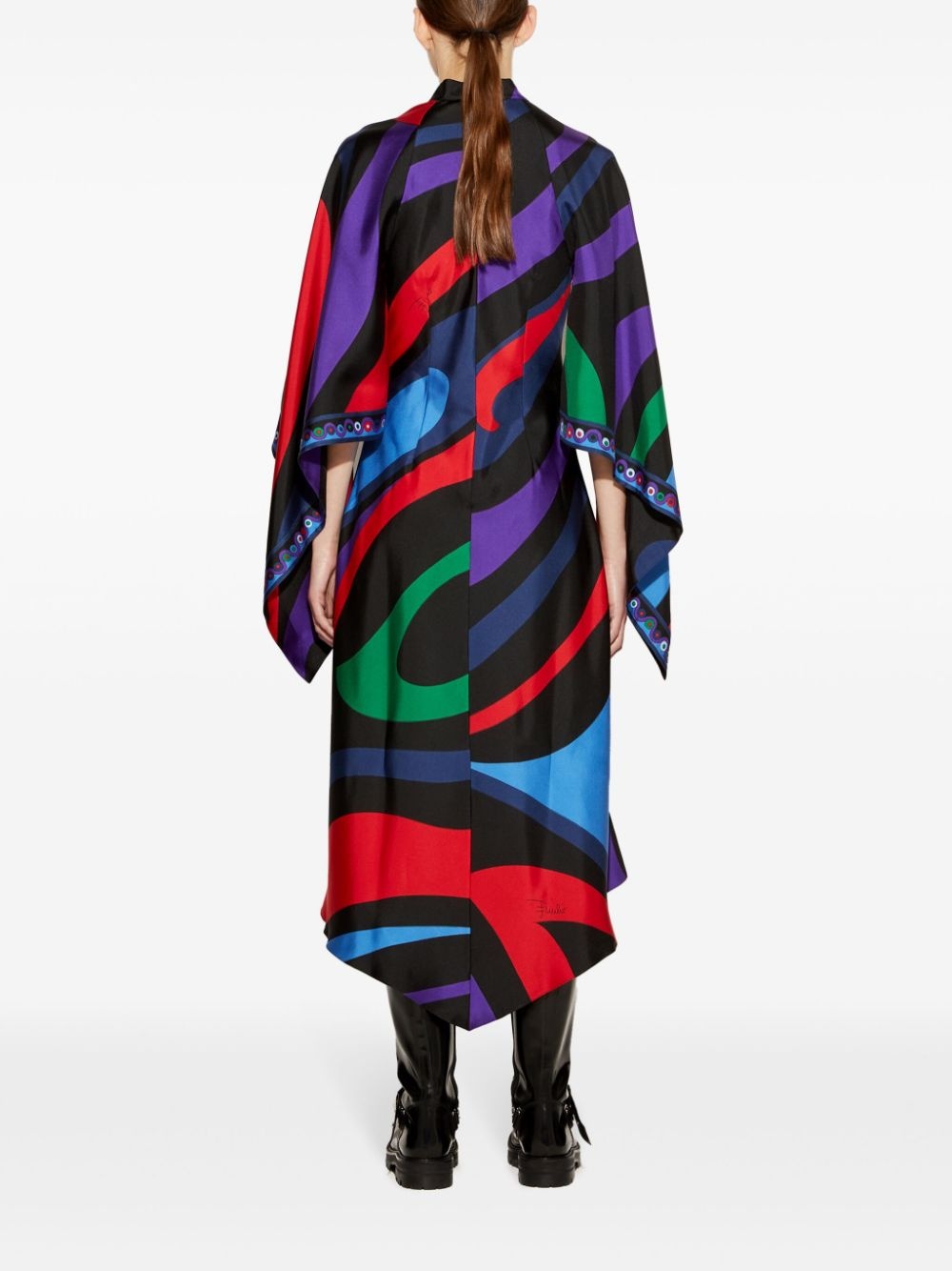 marmo-print kaftan - 4