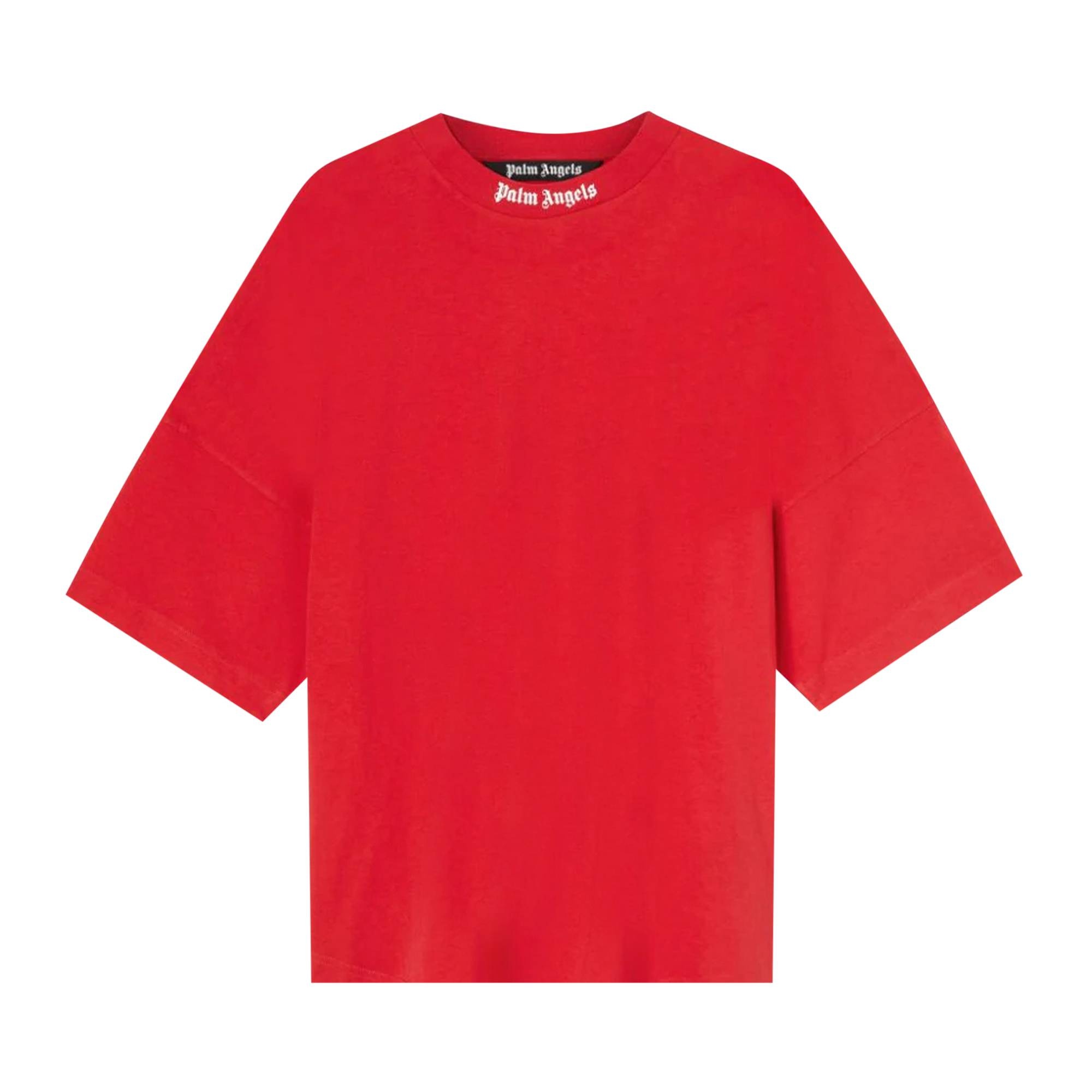 Palm Angels Logo T-Shirt 'Red/White' - 1