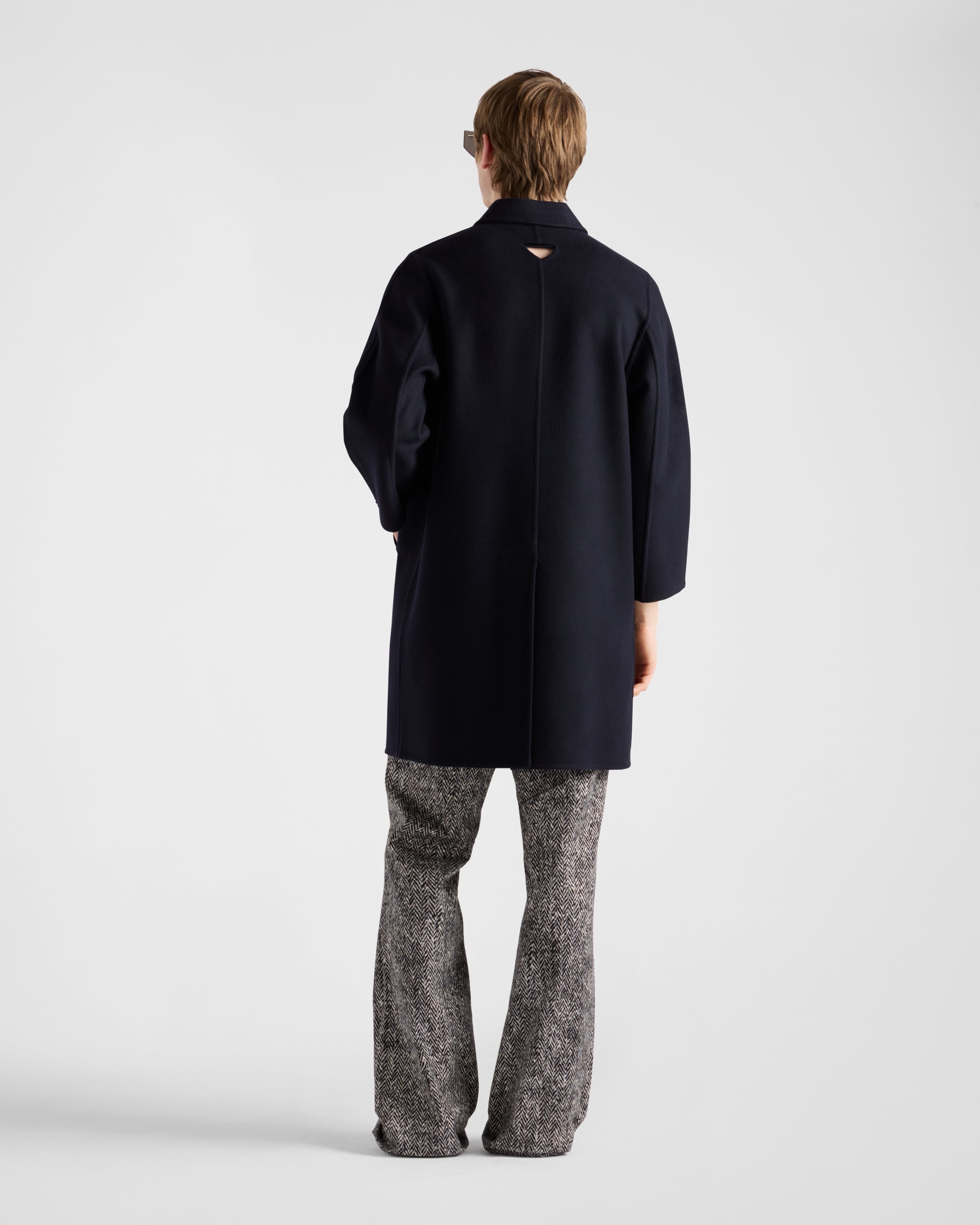 Single-breasted cashmere and wool coat - 5