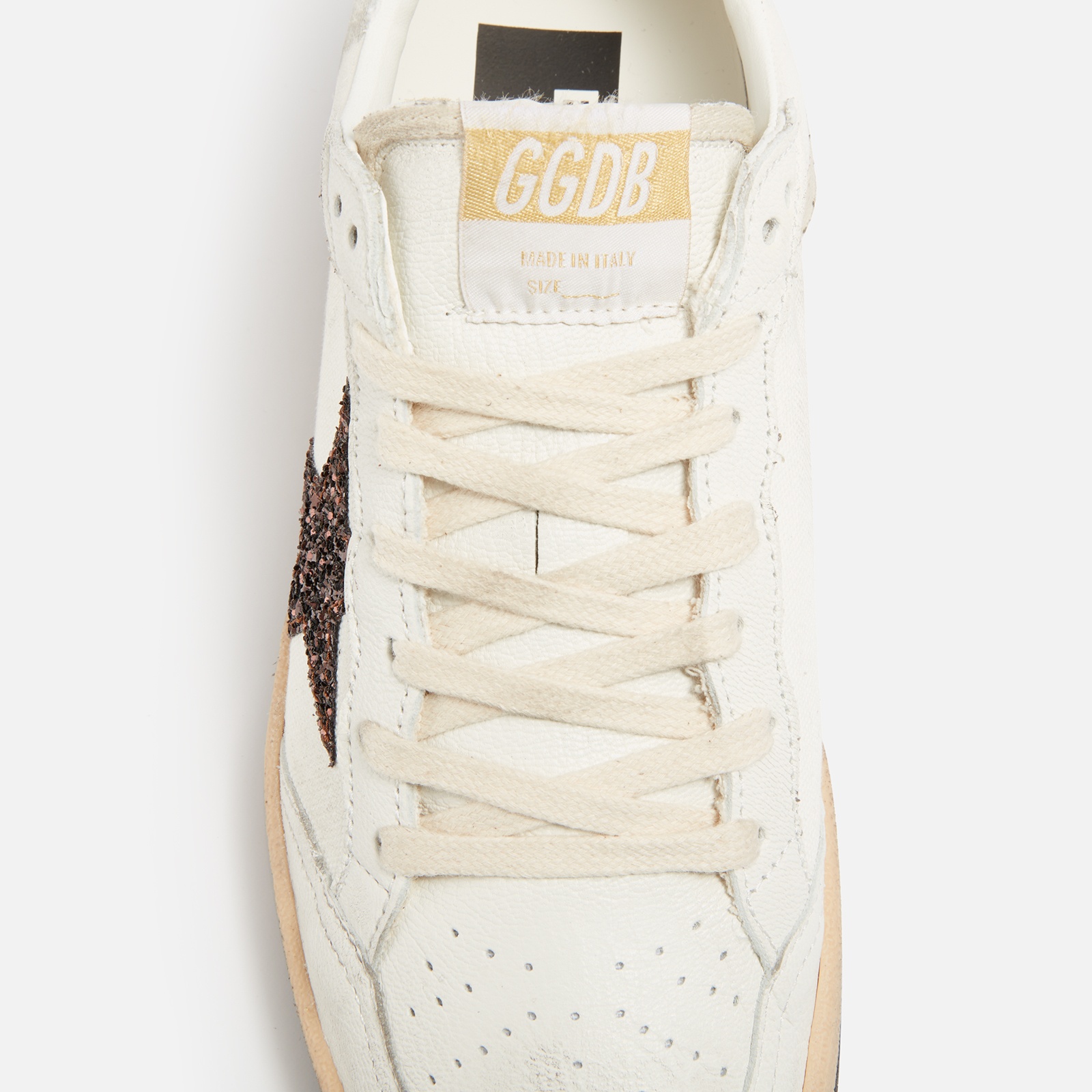 Golden Goose Women's Ball Star Leather and Canvas Trainers - 3