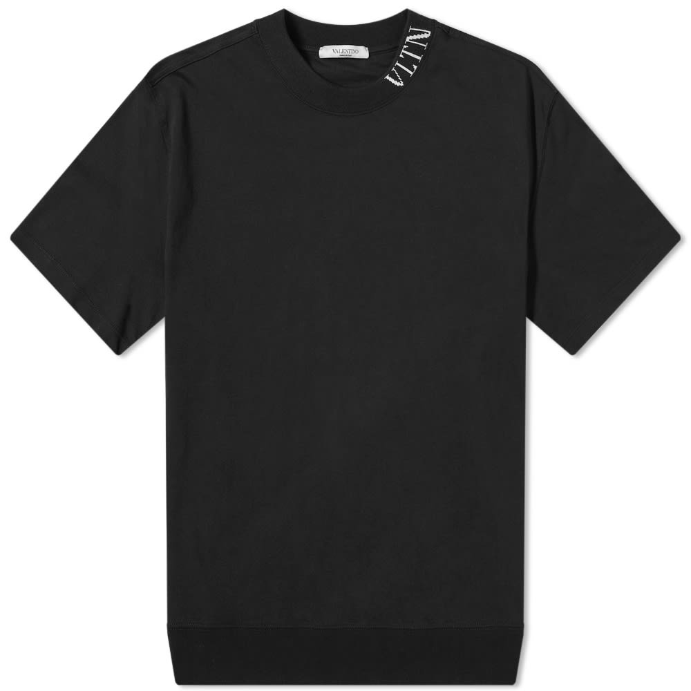 Valentino VLTN Intarsia Collar Logo Tee - 1