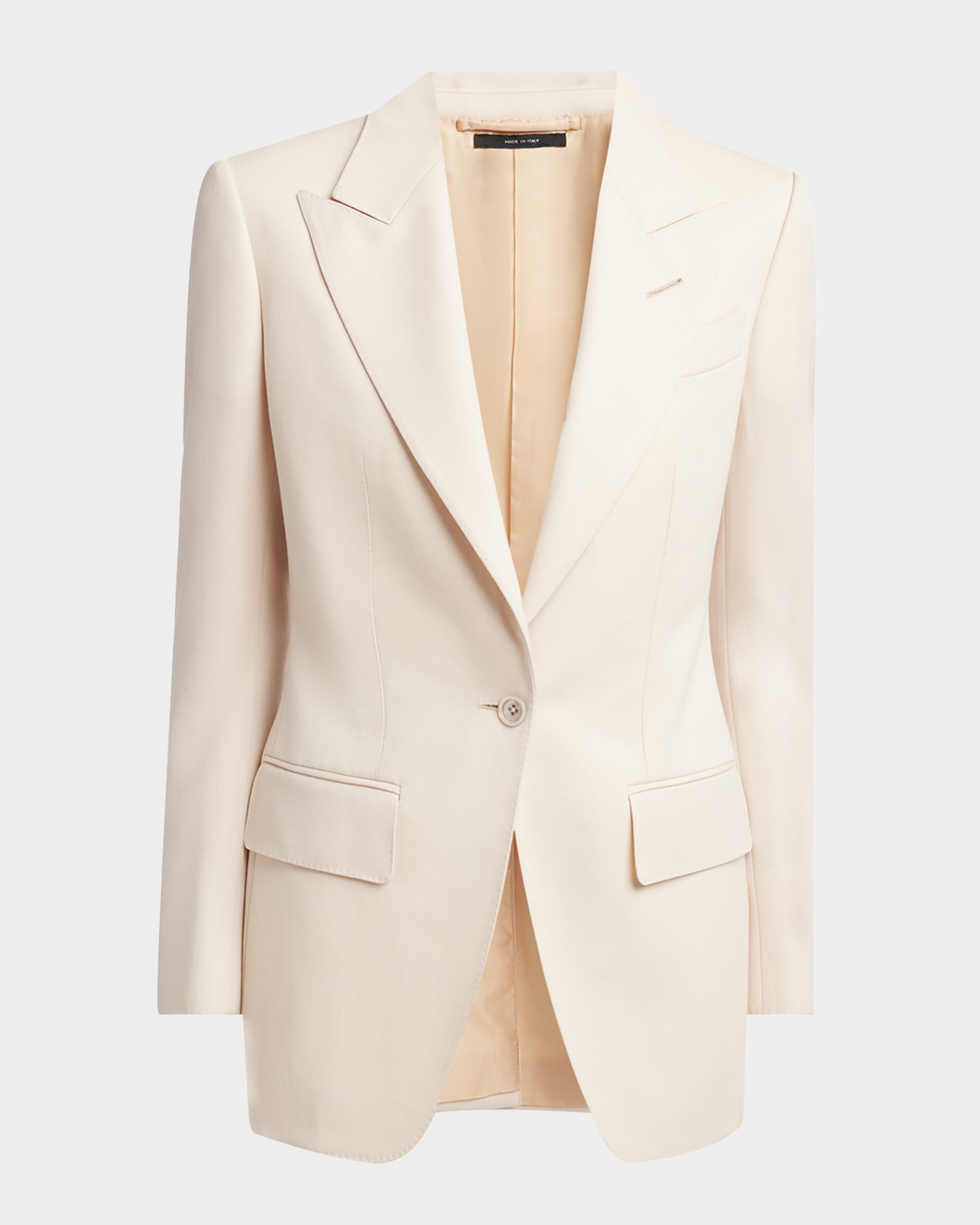 TOM FORD Single-Breasted Wool-Blend Blazer Jacket | REVERSIBLE