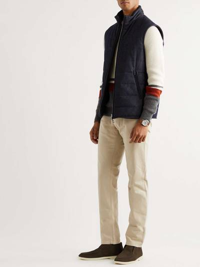 Loro Piana Reversible Storm System Quilted Virgin Wool-Blend Denim and Cashmere Gilet outlook