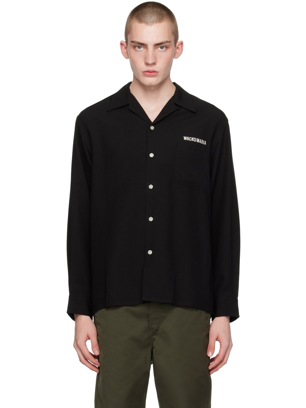 Black Embroidered Shirt - 1