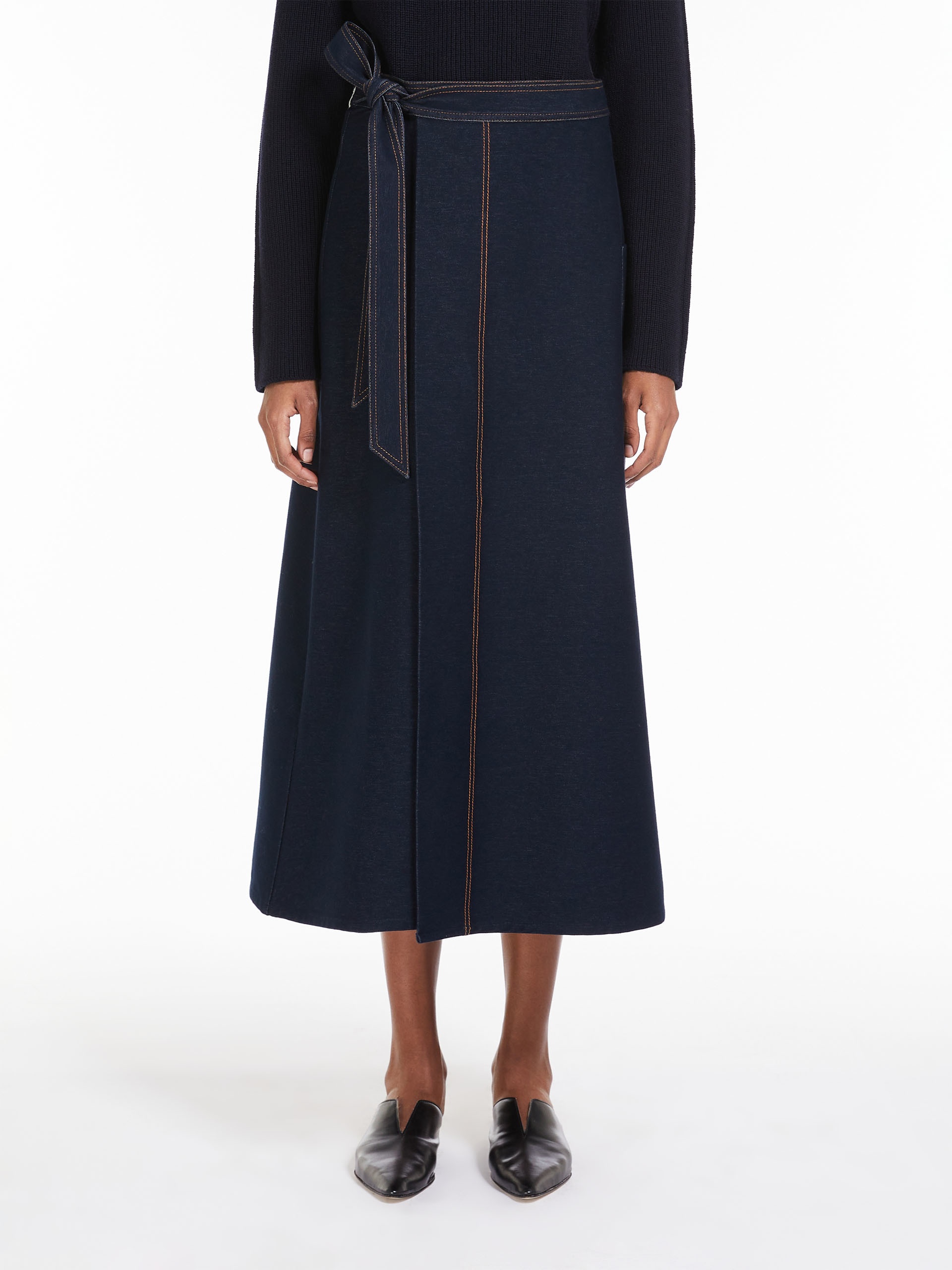 ROBIN Jersey denim skirt - 3