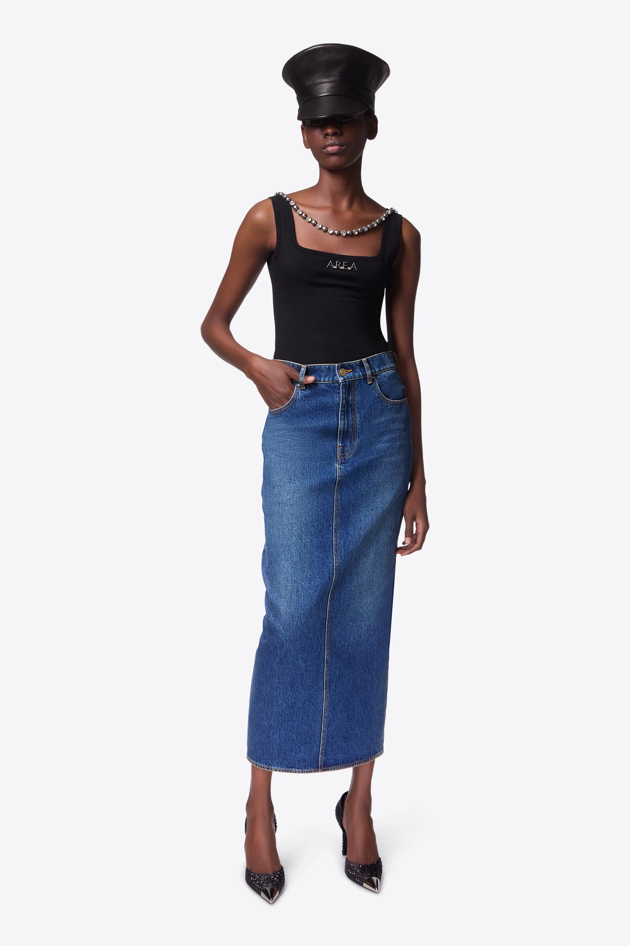 ZIP SLIT MIDI SKIRT - 7