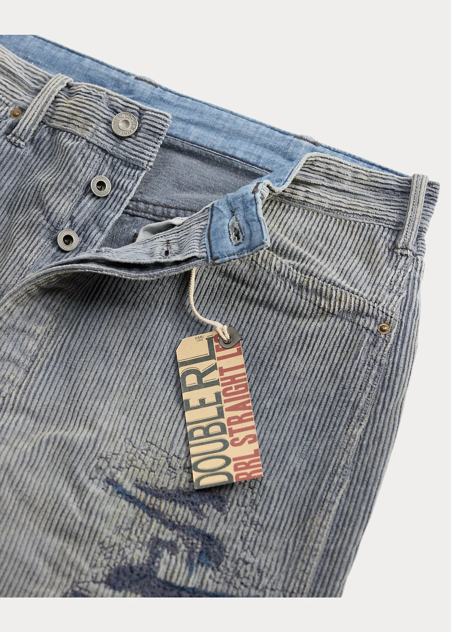 Straight Fit Distressed Corduroy Pant - 3