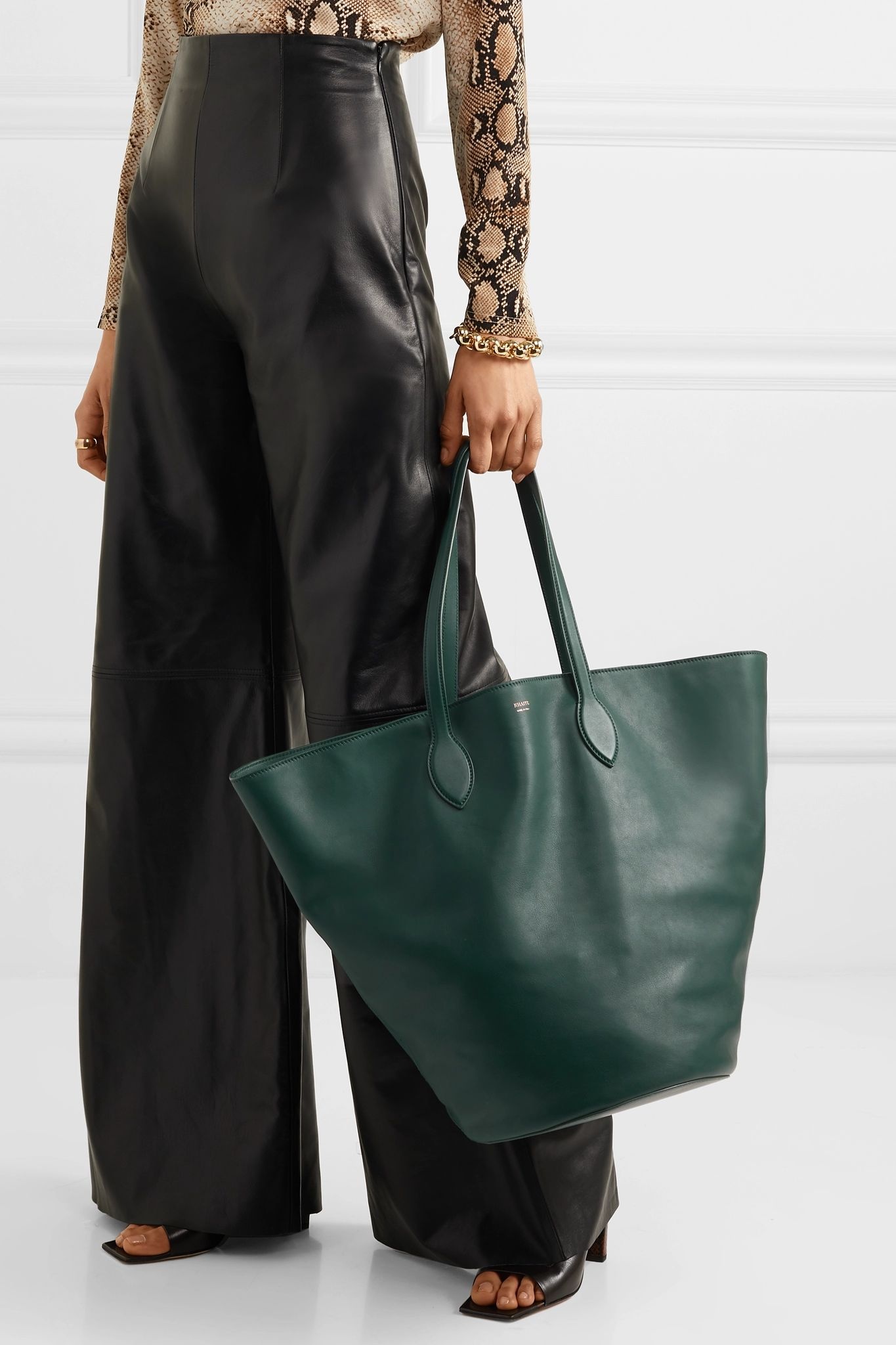 Circle medium leather tote - 2