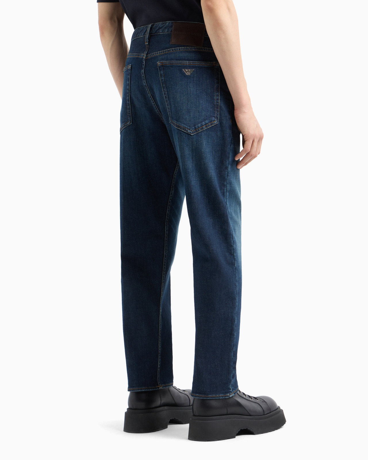 J69 Loose-fit jeans in stone-wash stretch denim with a dirty-effect treatment - 3