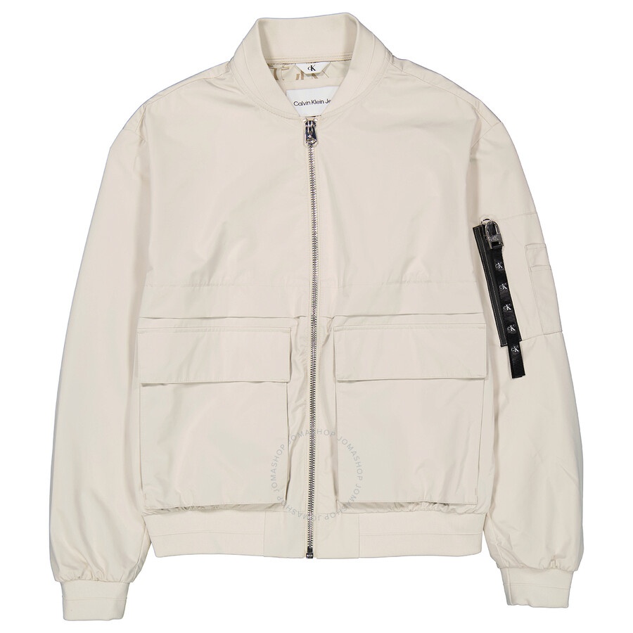 Calvin Klein - Calvin Klein Eggshell Water Repellent Proof Bomber Jacket - 1