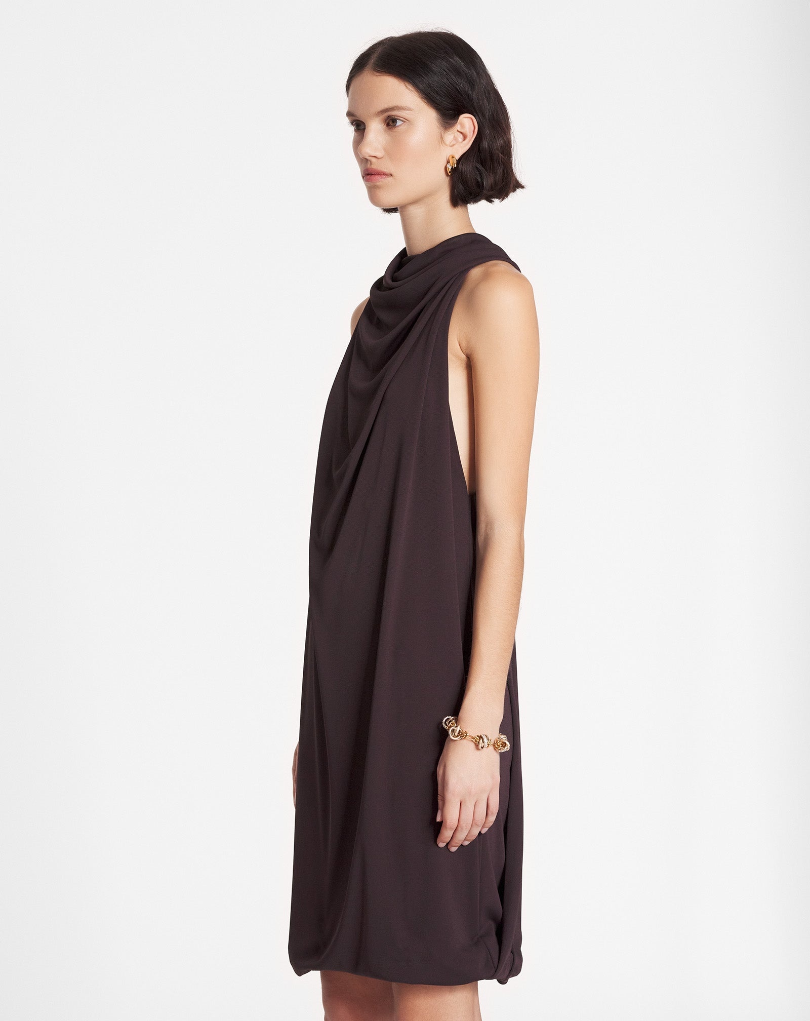 SHORT DRAPED DRESS - 3