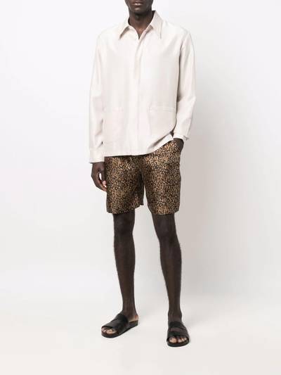 Nanushka animal-print shorts outlook