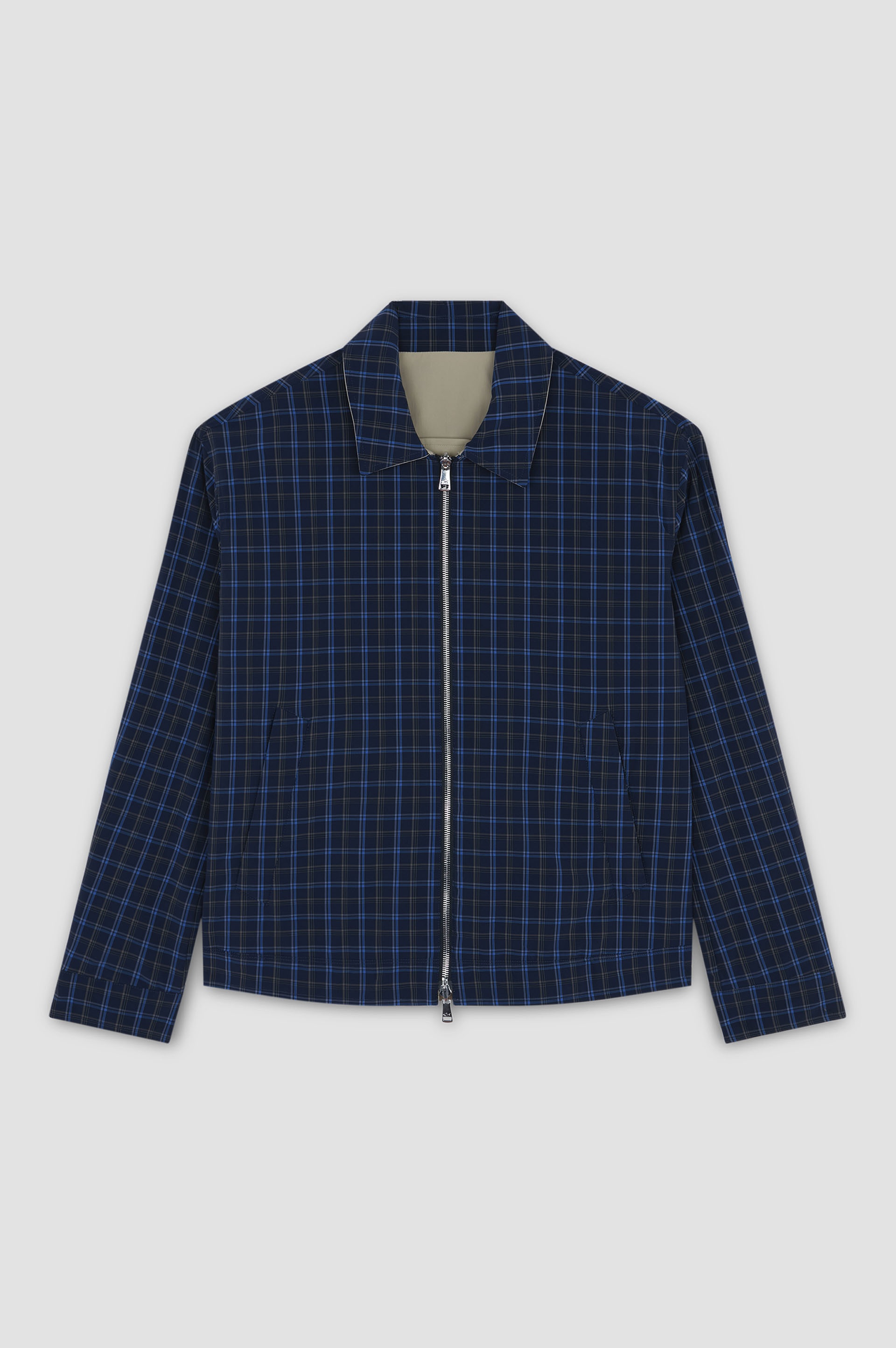REVERSIBLE JACKET WITH PLAID PATTERN - 1