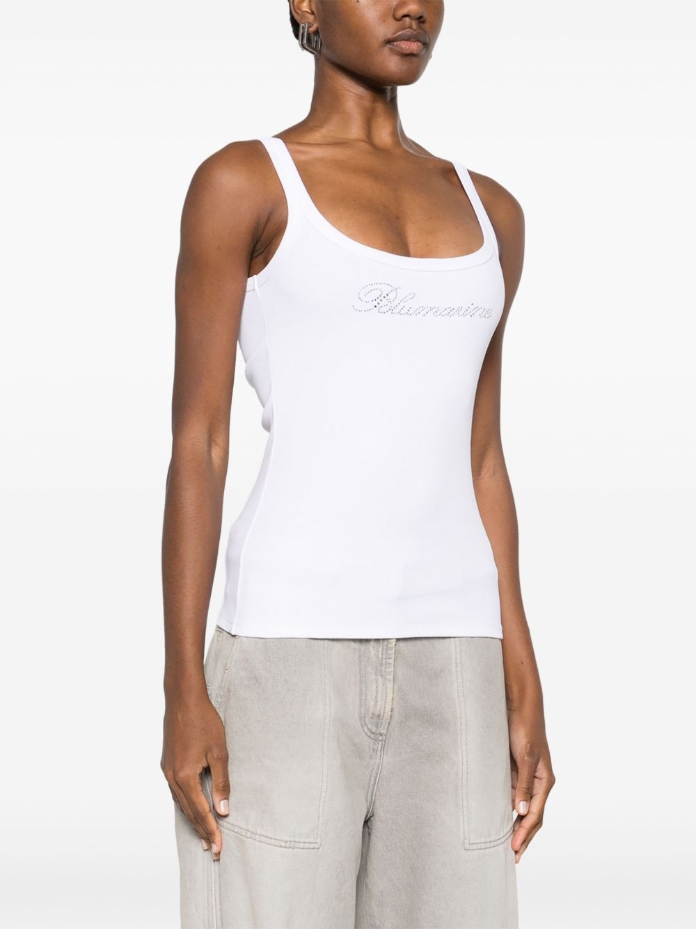 logo-appliqué tank top - 3