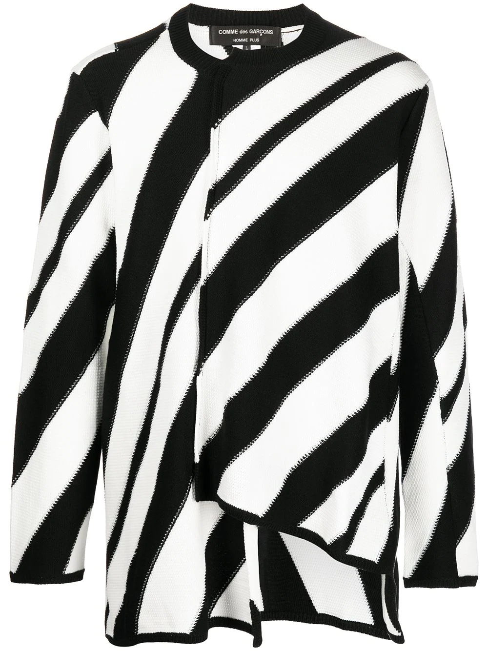 asymmetric striped jumper - 1