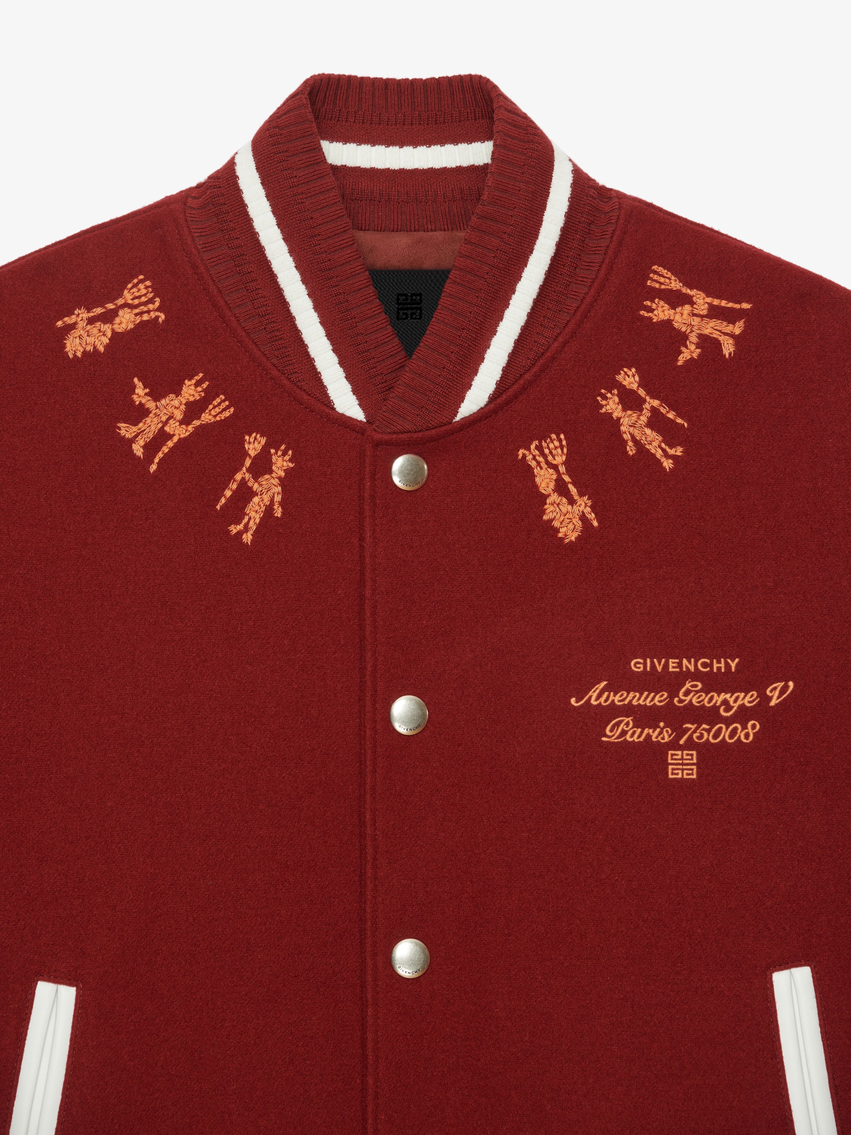 BOMBER JACKET IN WOOL AND 4G GIVENCHY DEVIL LEATHER - 6
