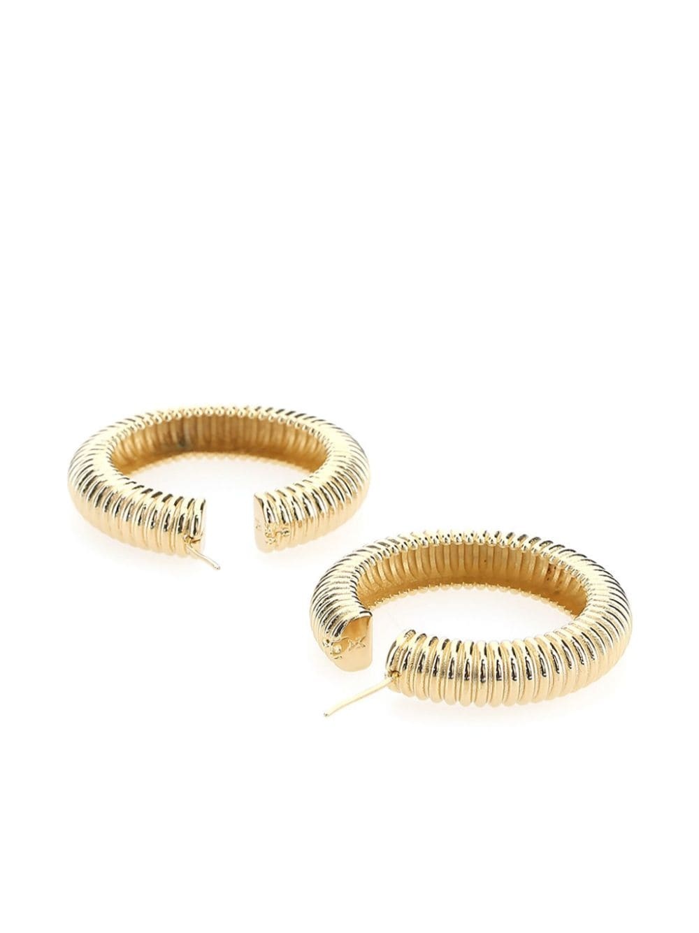 hoop brass earrings - 3