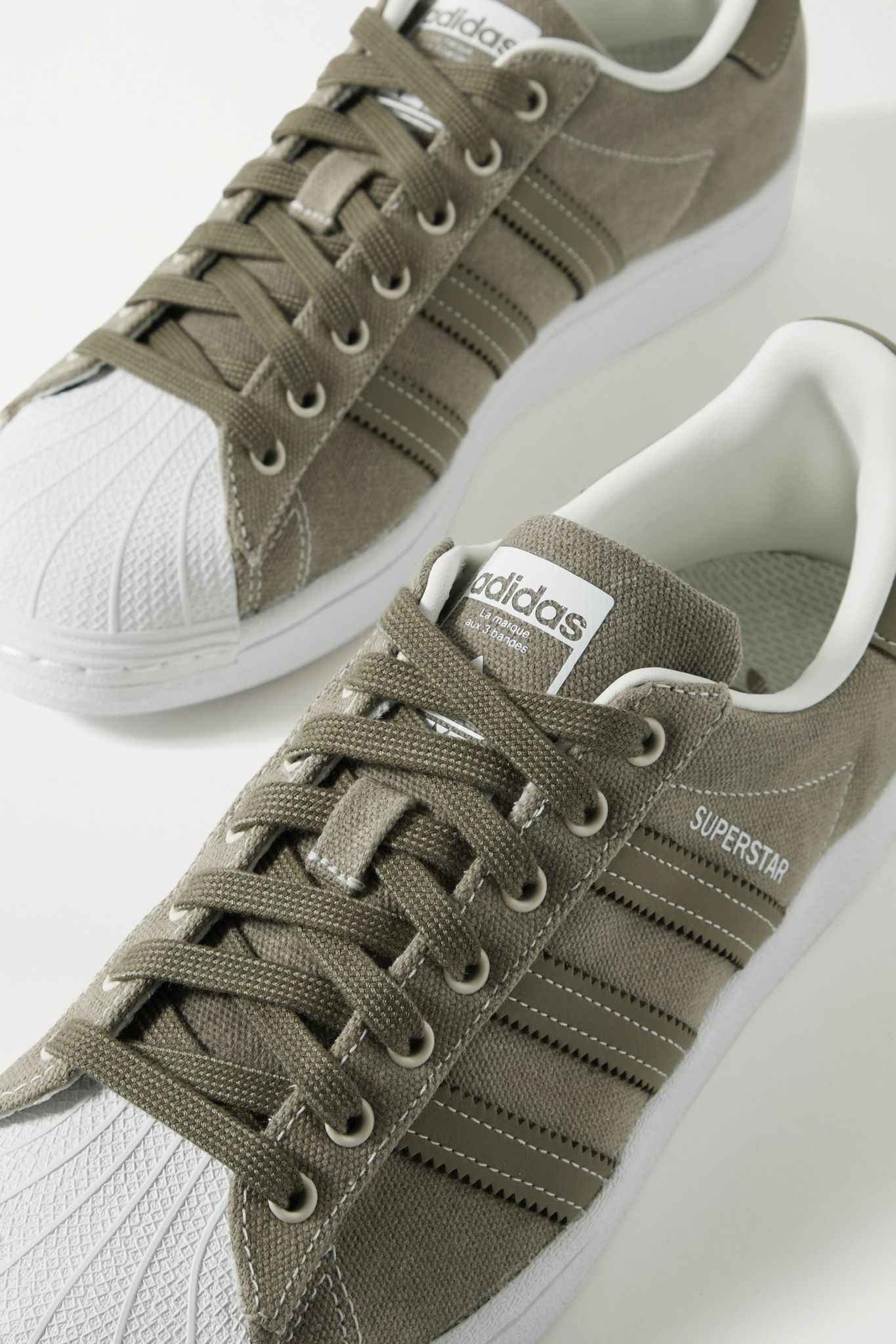 Superstar rubber-trimmed canvas sneakers - 4