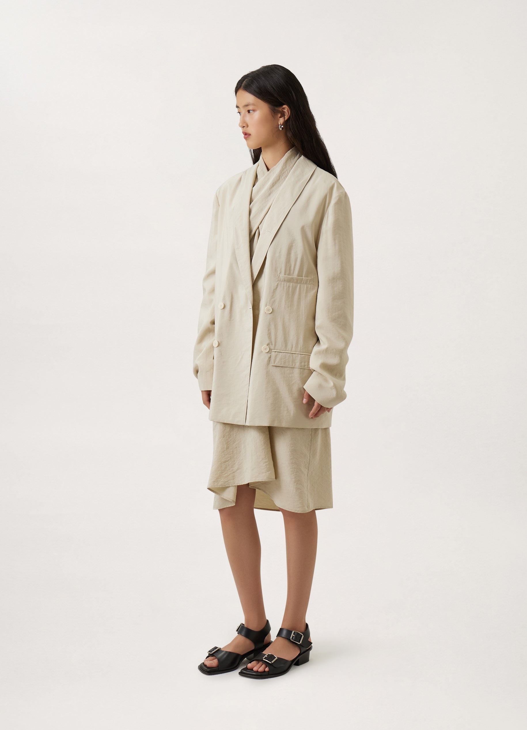 BELTED DOUBLE BREASTED JACKET - 3