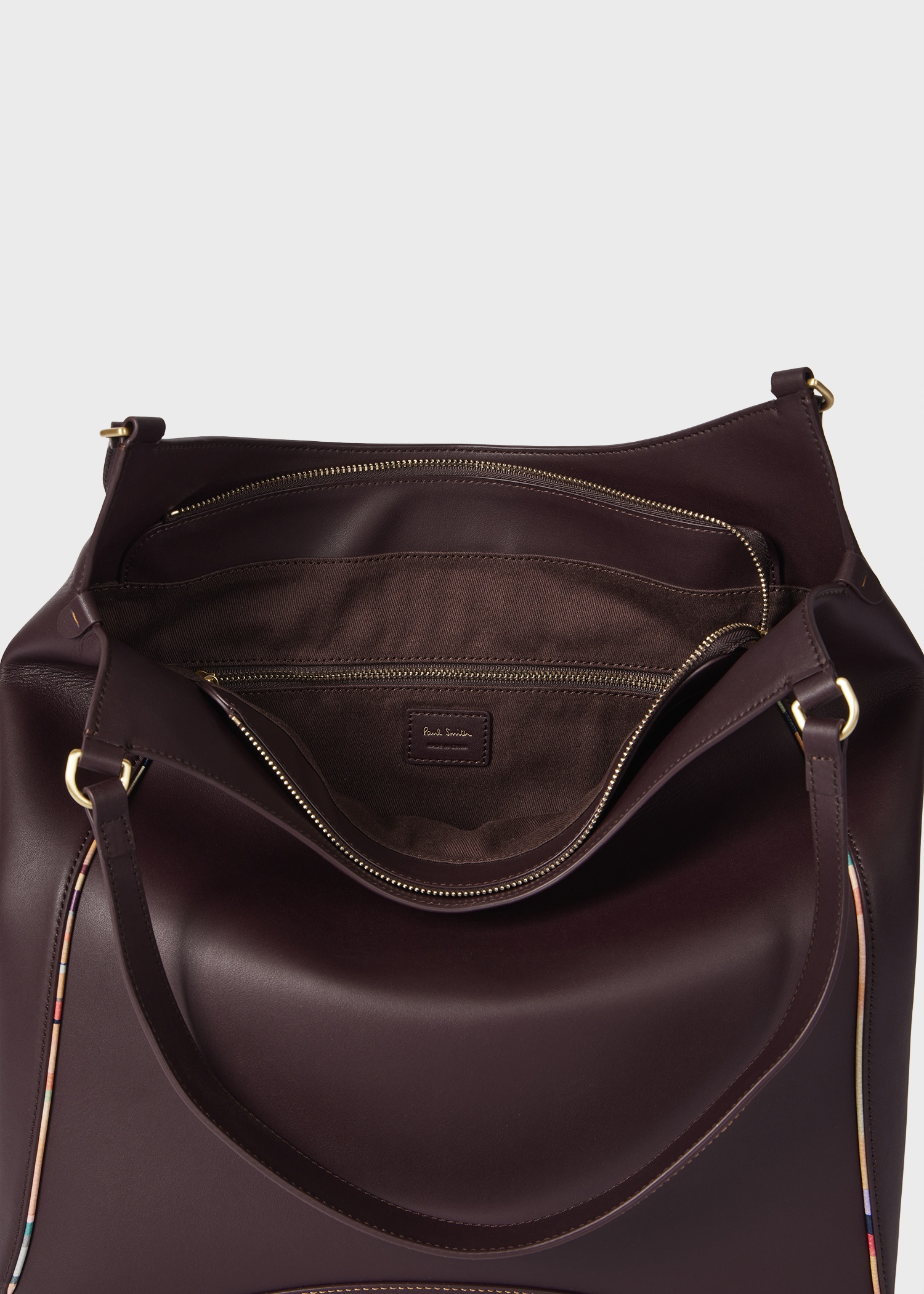 Women's Burgundy Inverted 'Dusky Swirl' Shopper Bag - 8