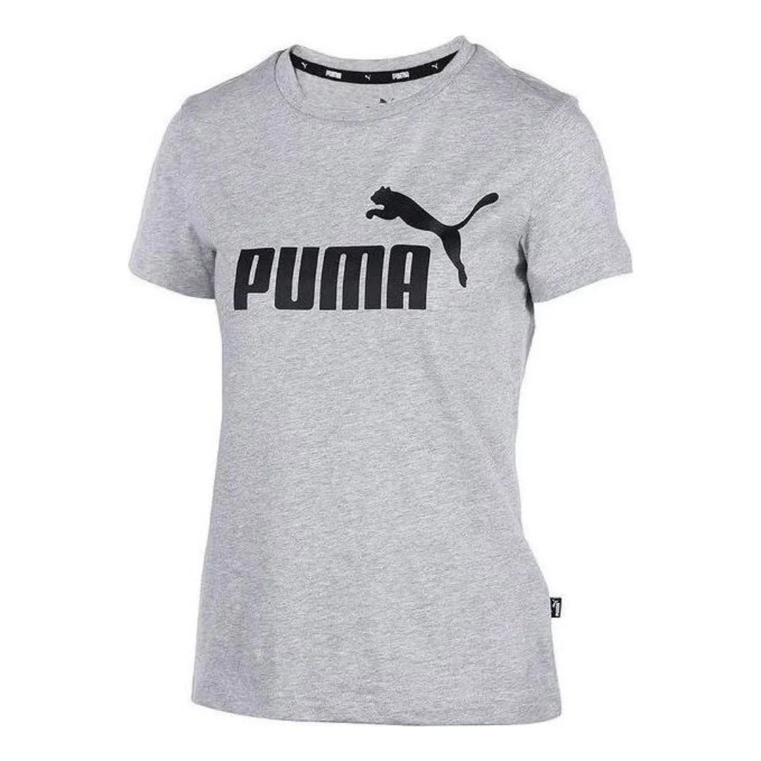 (WMNS) PUMA Logo T-Shirt 'Grey' 673655-04 - 1