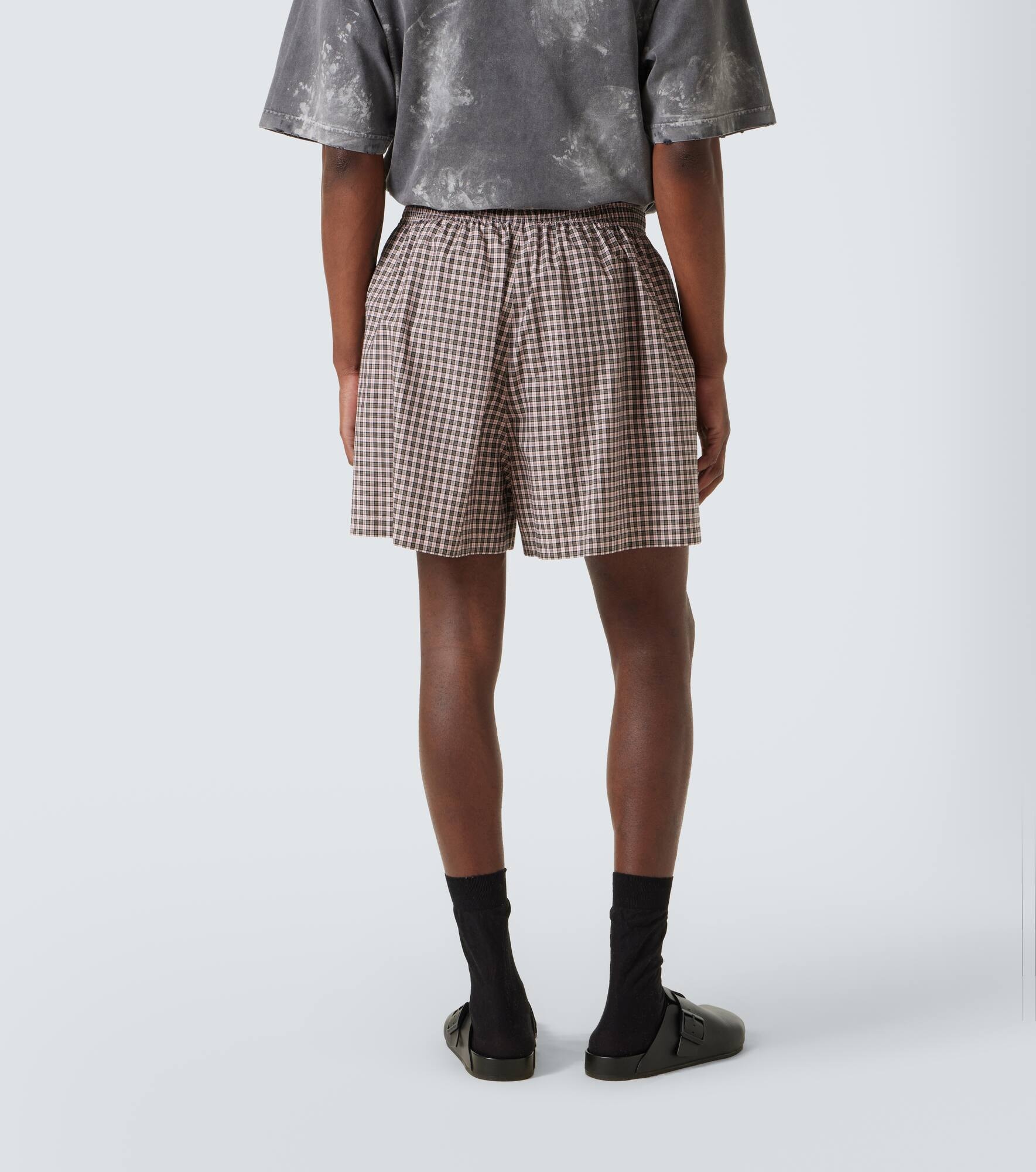 Checked cotton shorts - 4