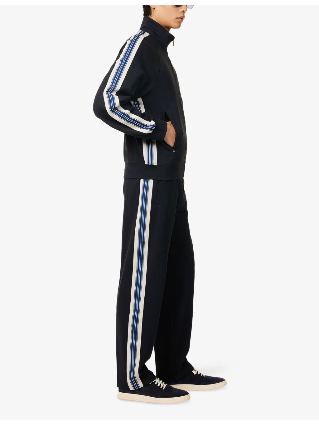 Logo-Print Striped Cotton Blend Sweatshirt - 2