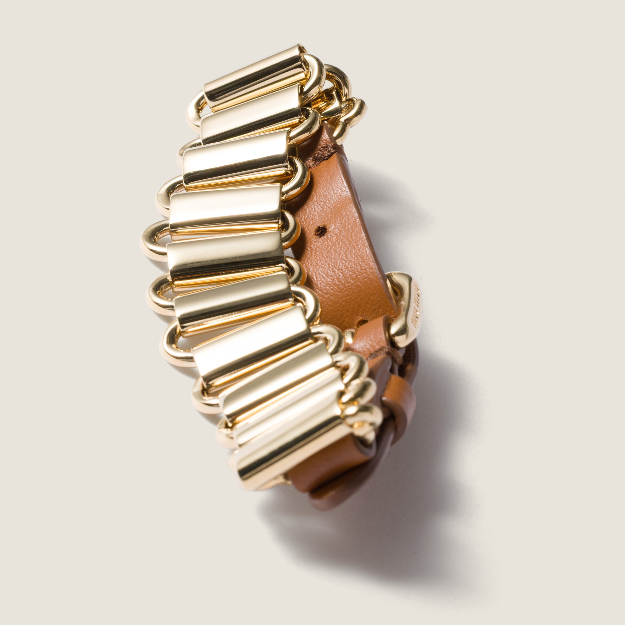 Metal and leather bracelet - 2