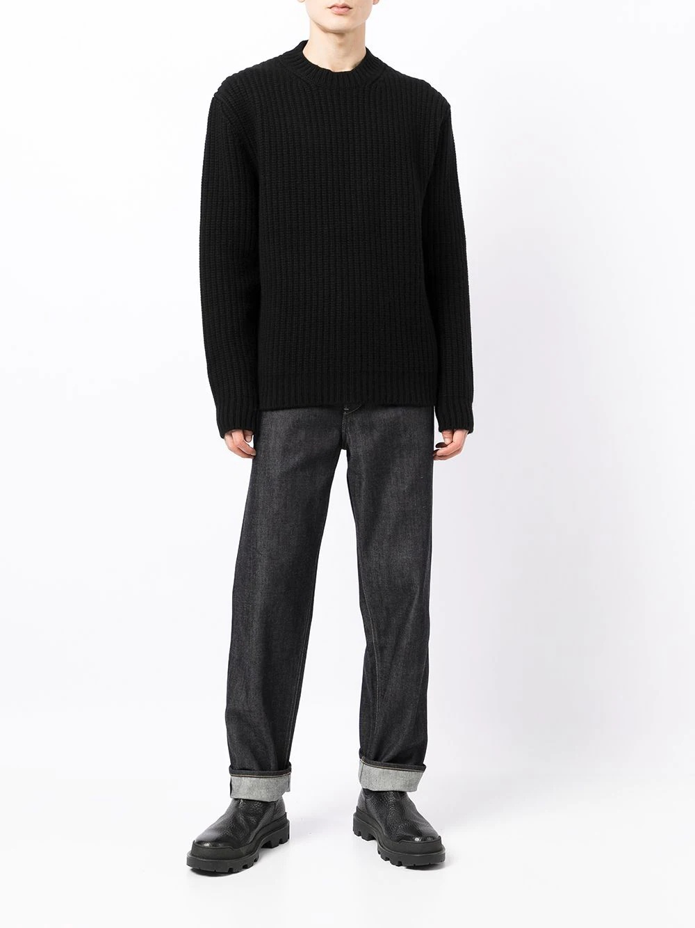 knitted long-sleeve jumper - 6