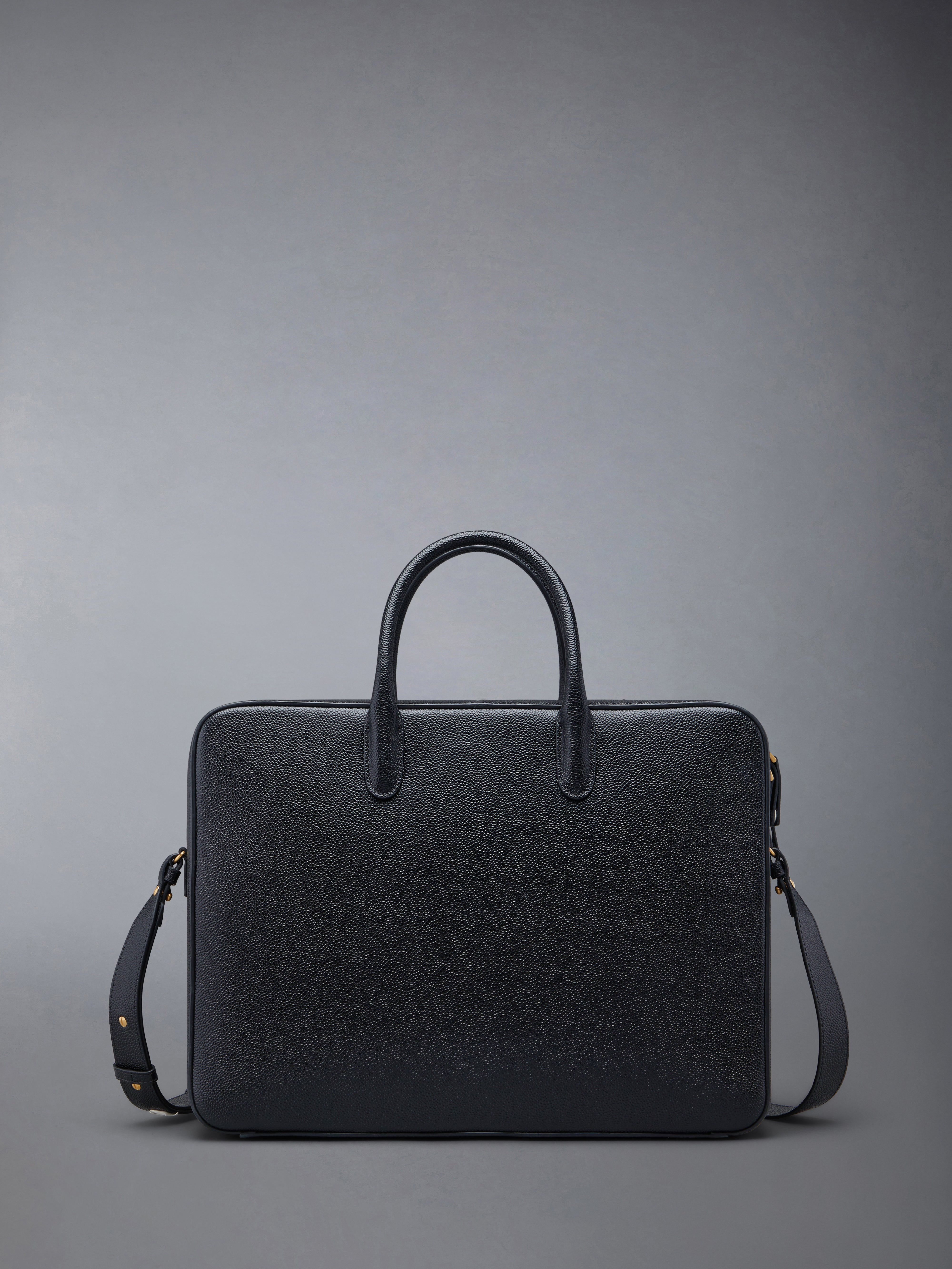 Pebble Grain Double Compartment Business Bag - 3
