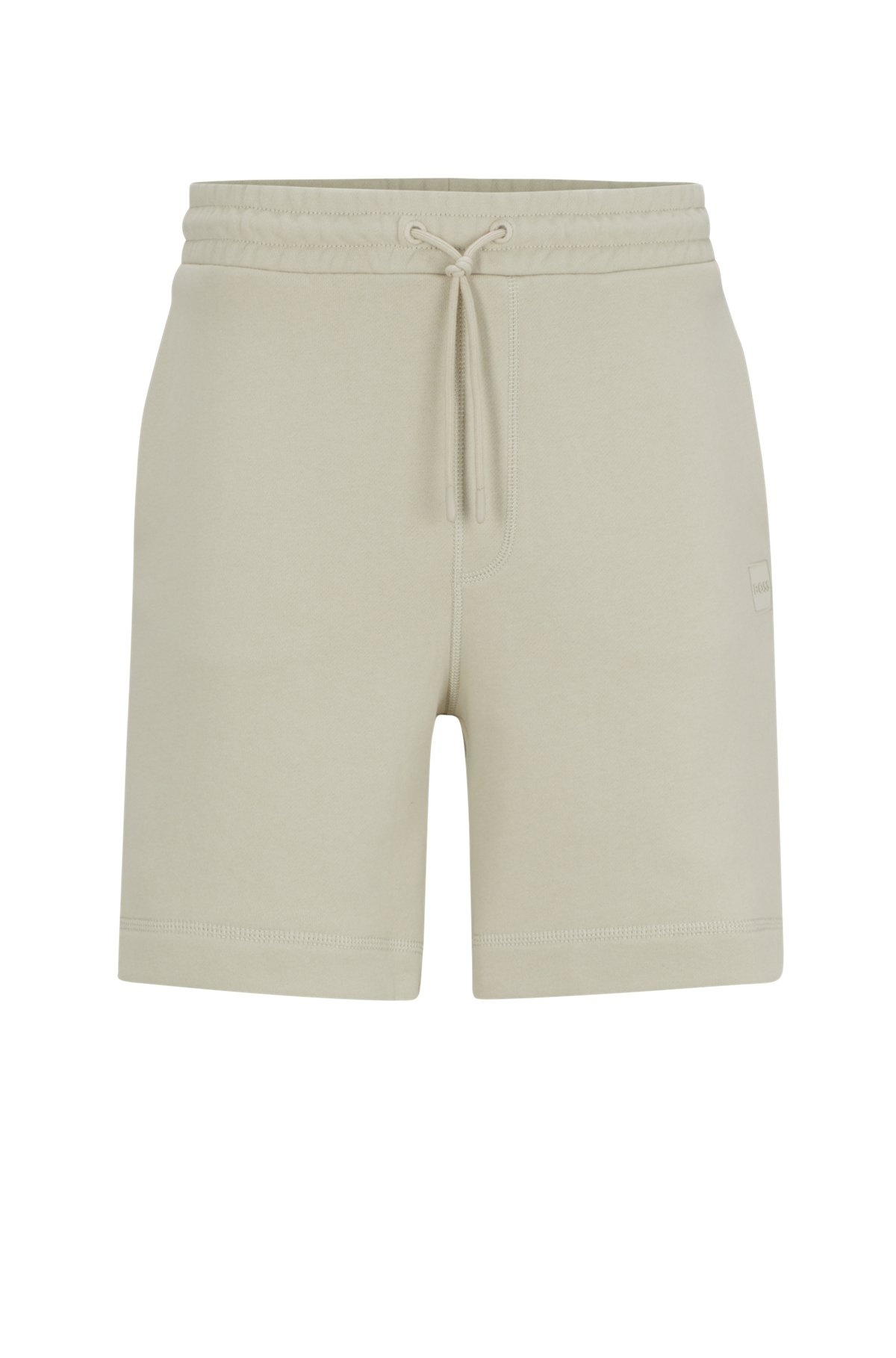 COTTON-TERRY REGULAR-FIT SHORTS WITH LOGO BADGE - 1
