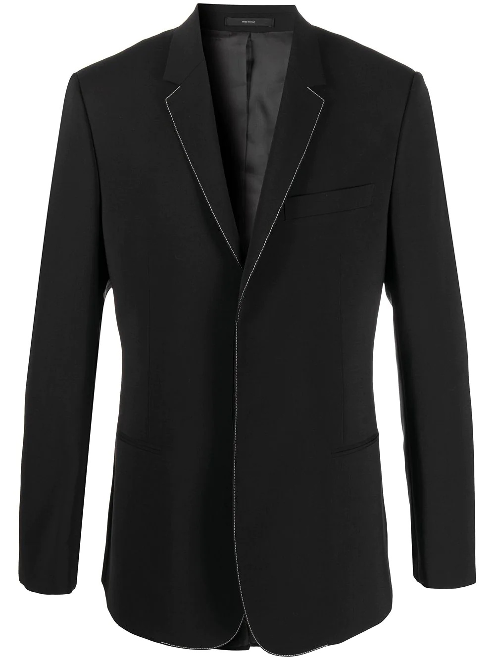 contrast topstitching blazer - 1